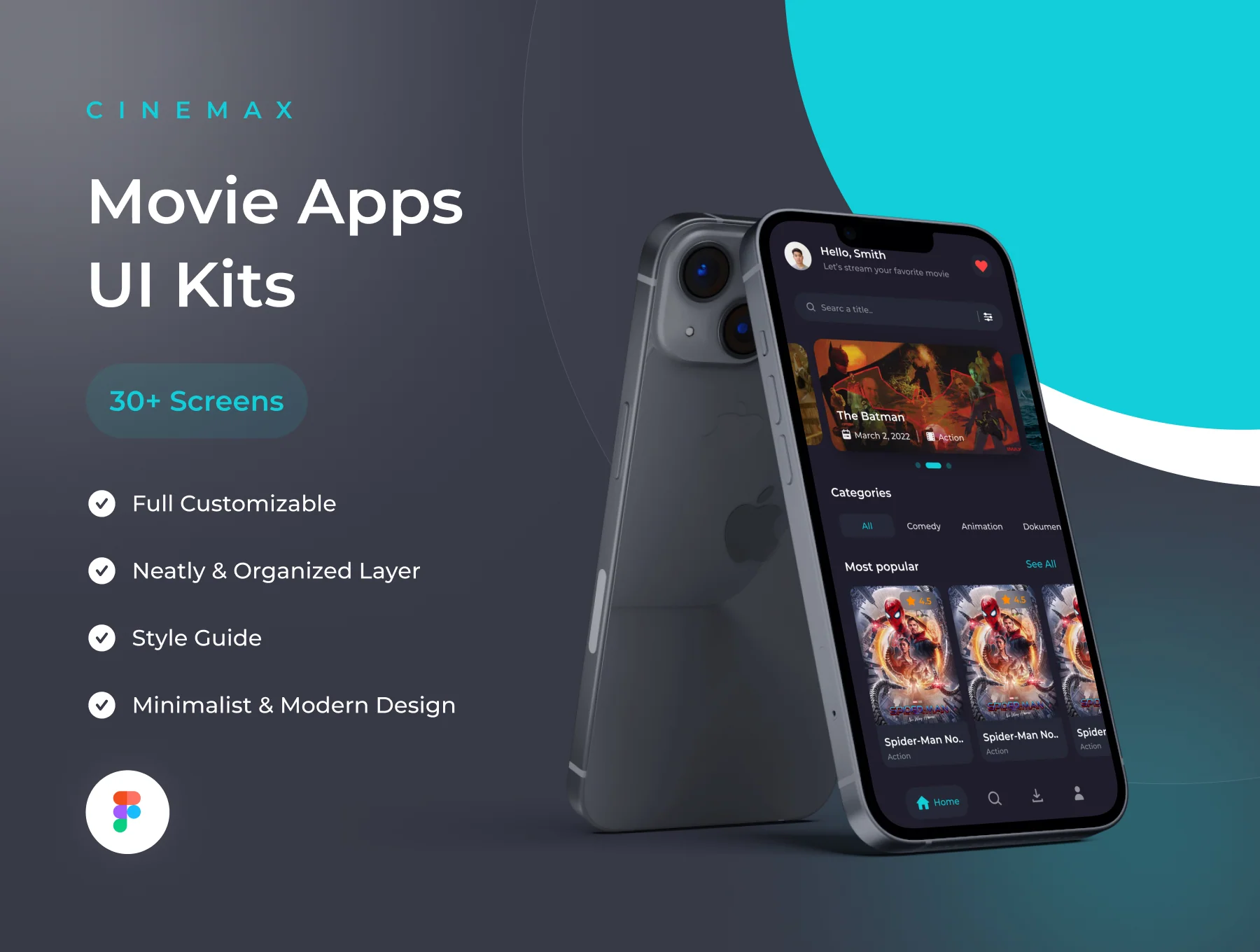 Cinemax - Movie Apps UI Kits