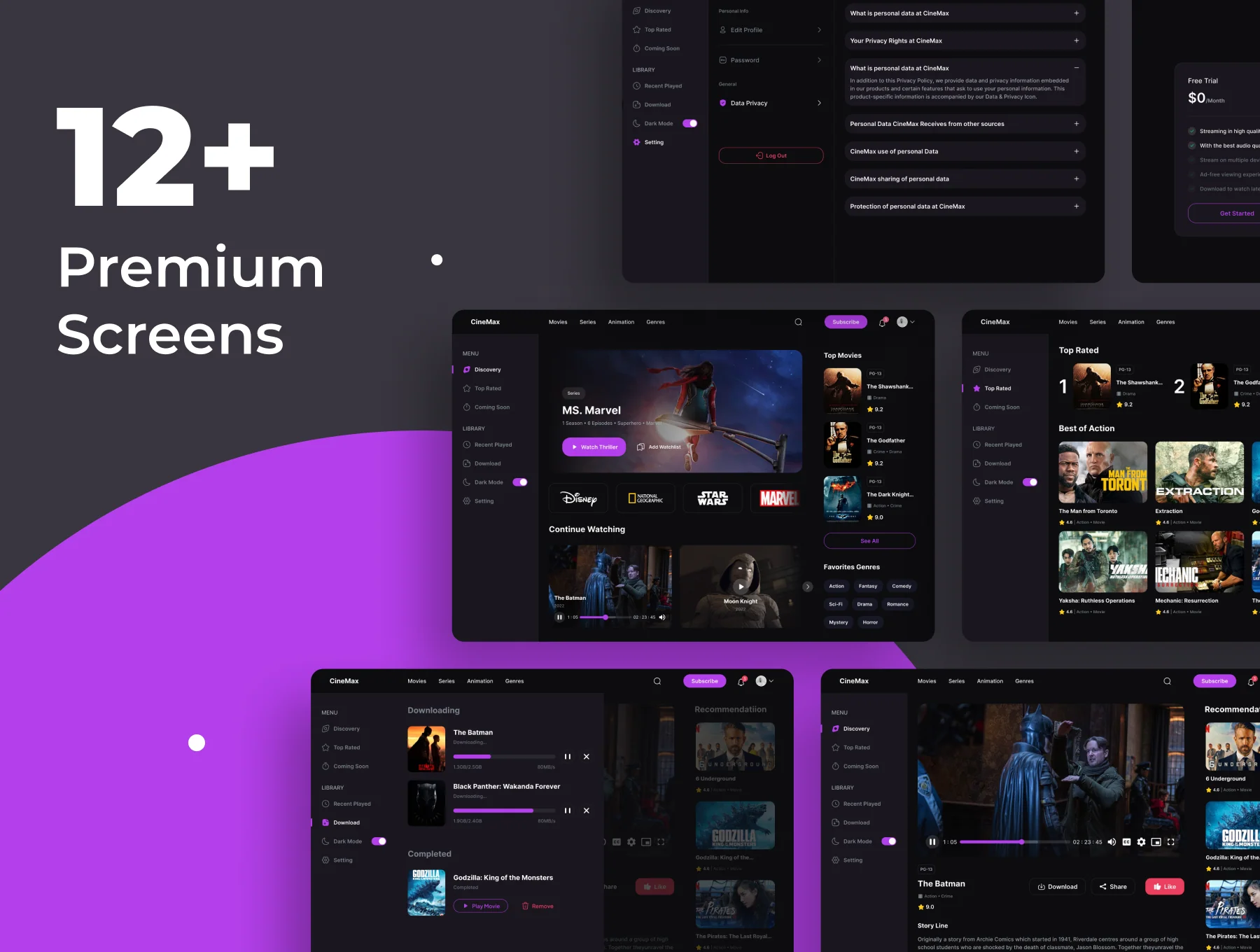 CineMax - Movie Streaming Web UI Kits 2