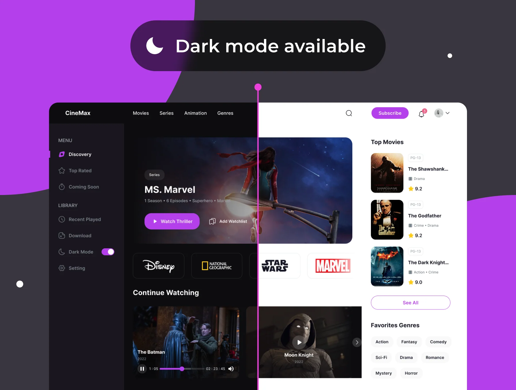 CineMax - Movie Streaming Web UI Kits 5