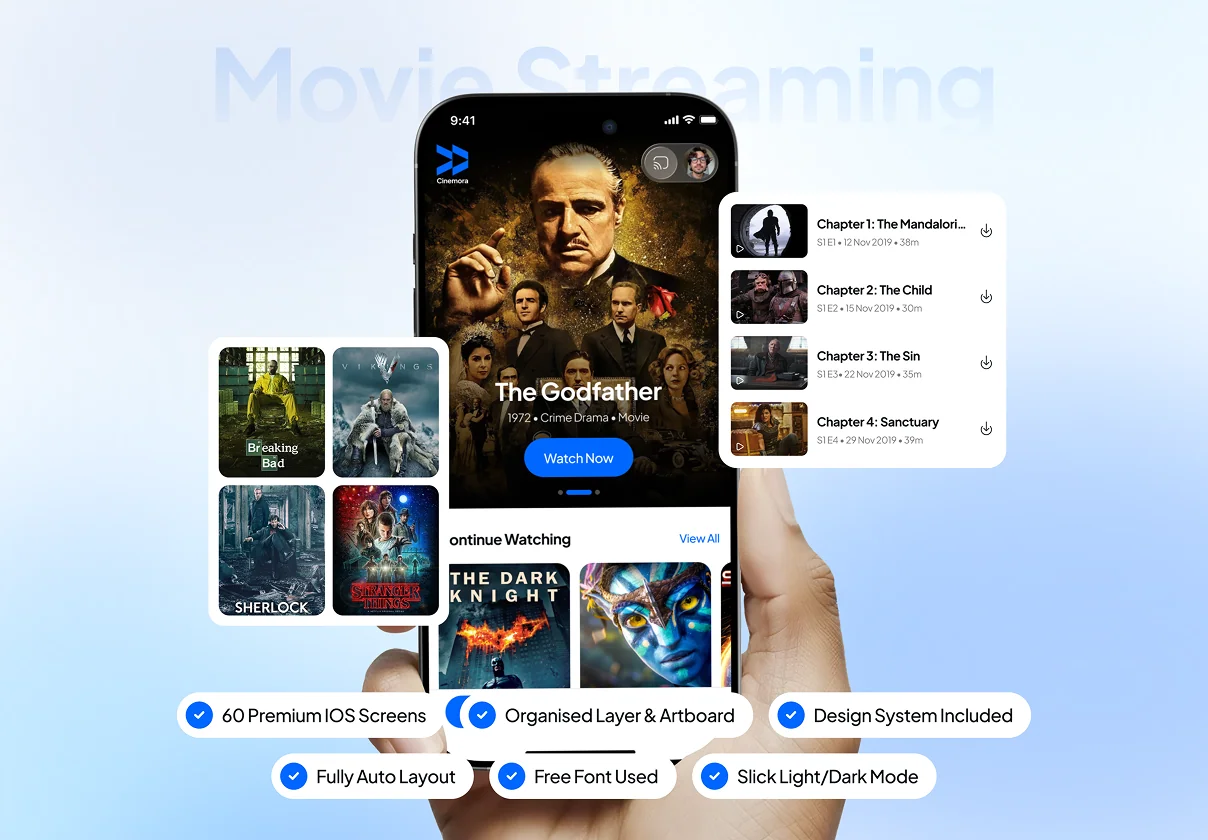 Cinemora - Movie Streaming App UI Kit