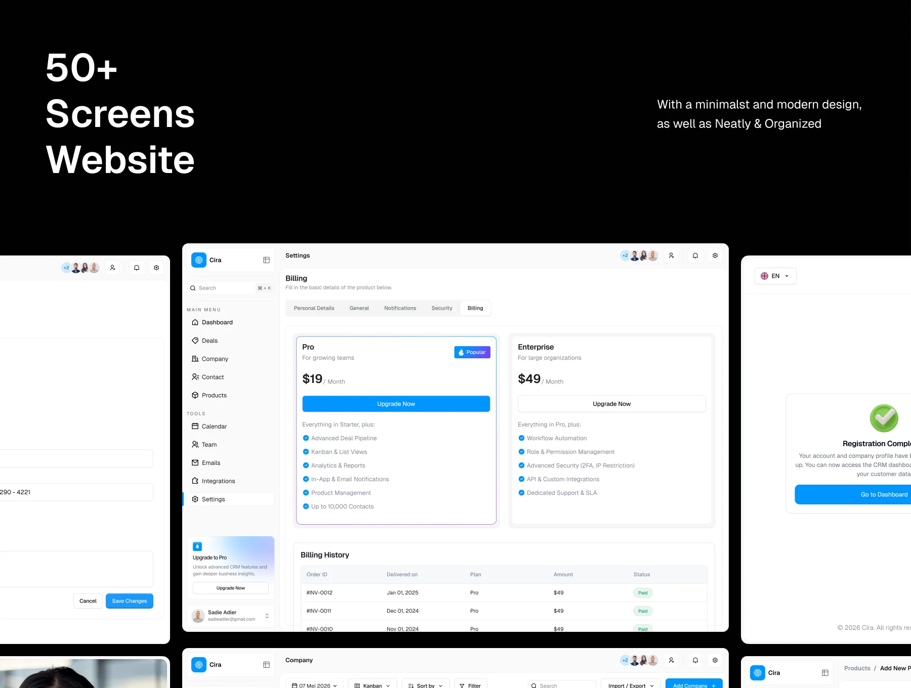 Cira - CRM Dashboard UI Kit 5