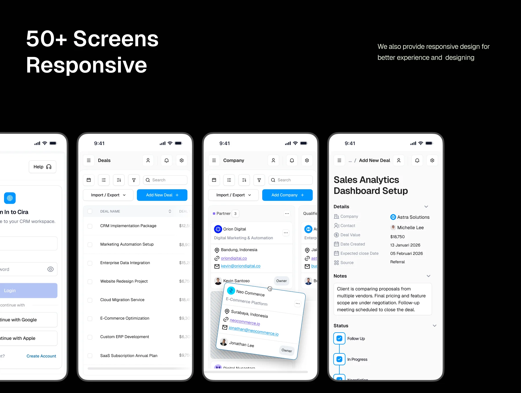 Cira - CRM Dashboard UI Kit 6