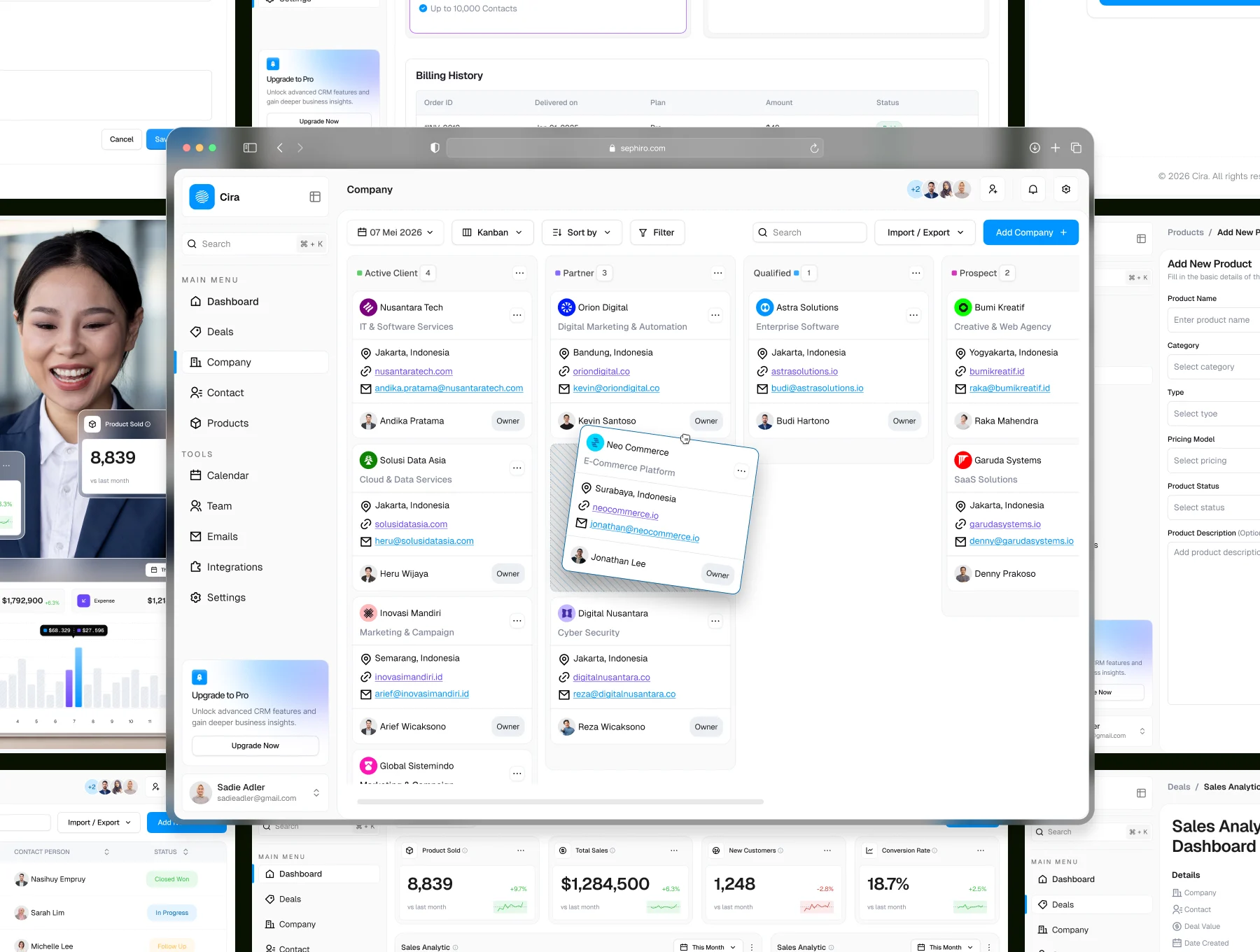 Cira - CRM Dashboard UI Kit 7