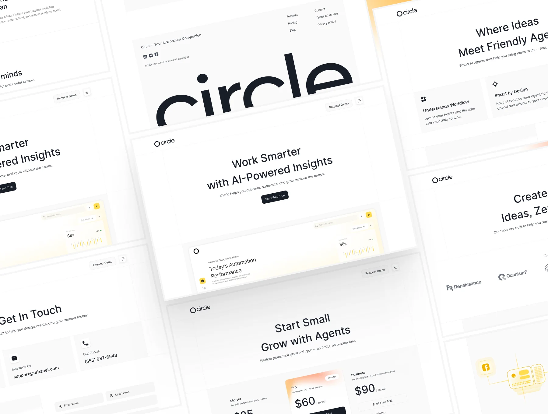 Circle – Modern SaaS Website UI Kit 3