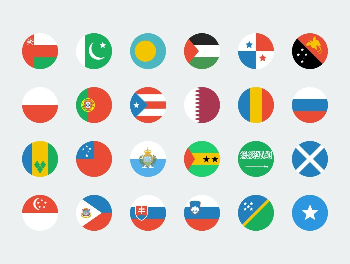 Circle World Flags 3