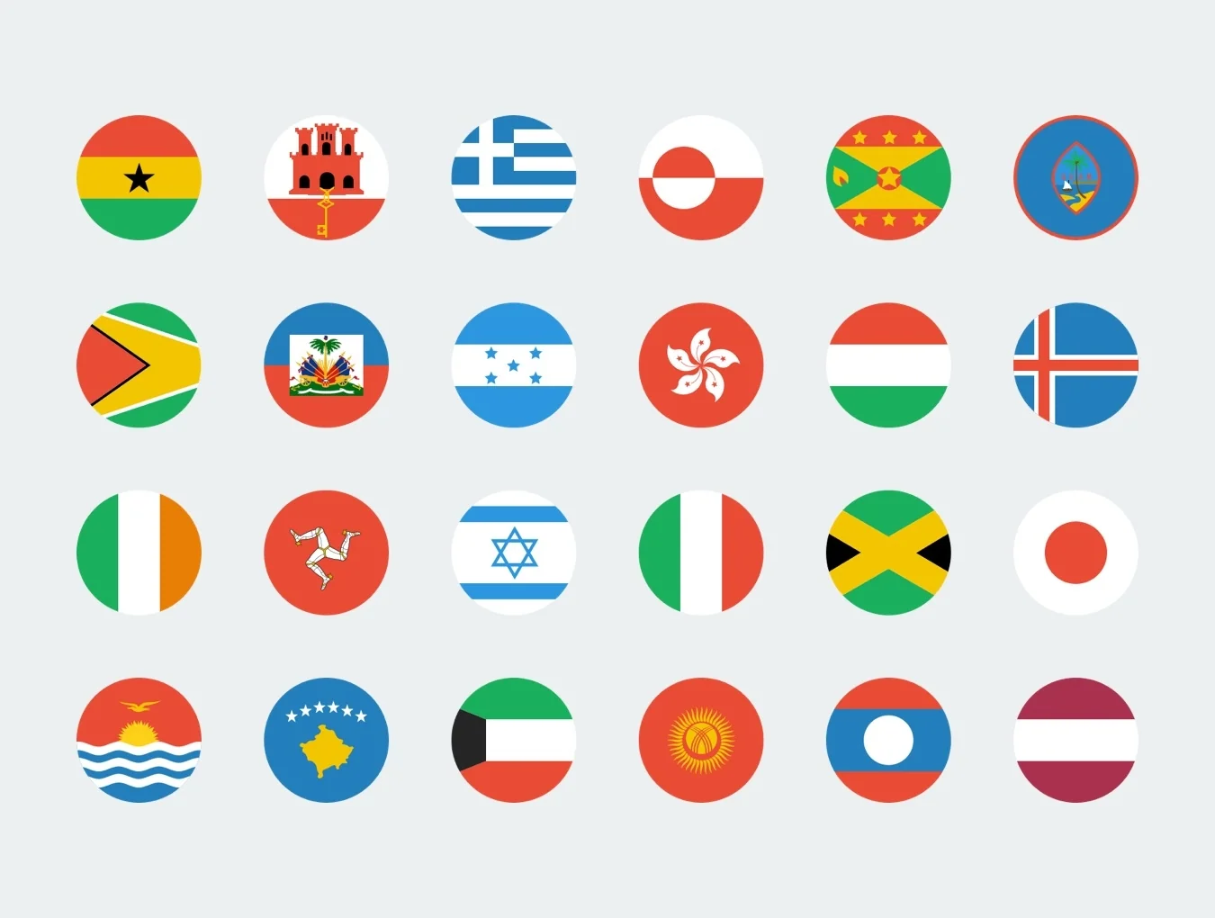 Circle World Flags 4