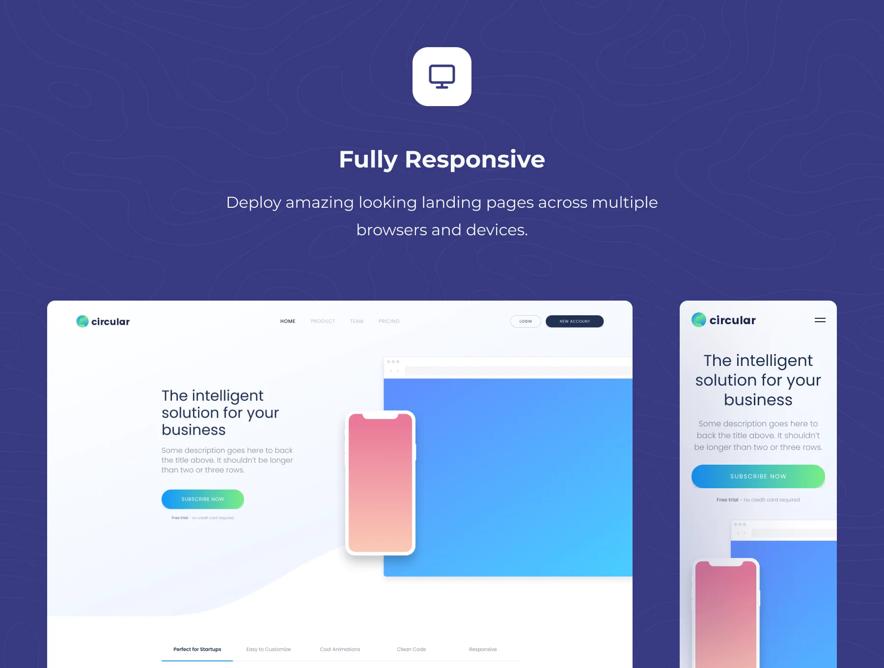 Circular Landing Pages HTML 6