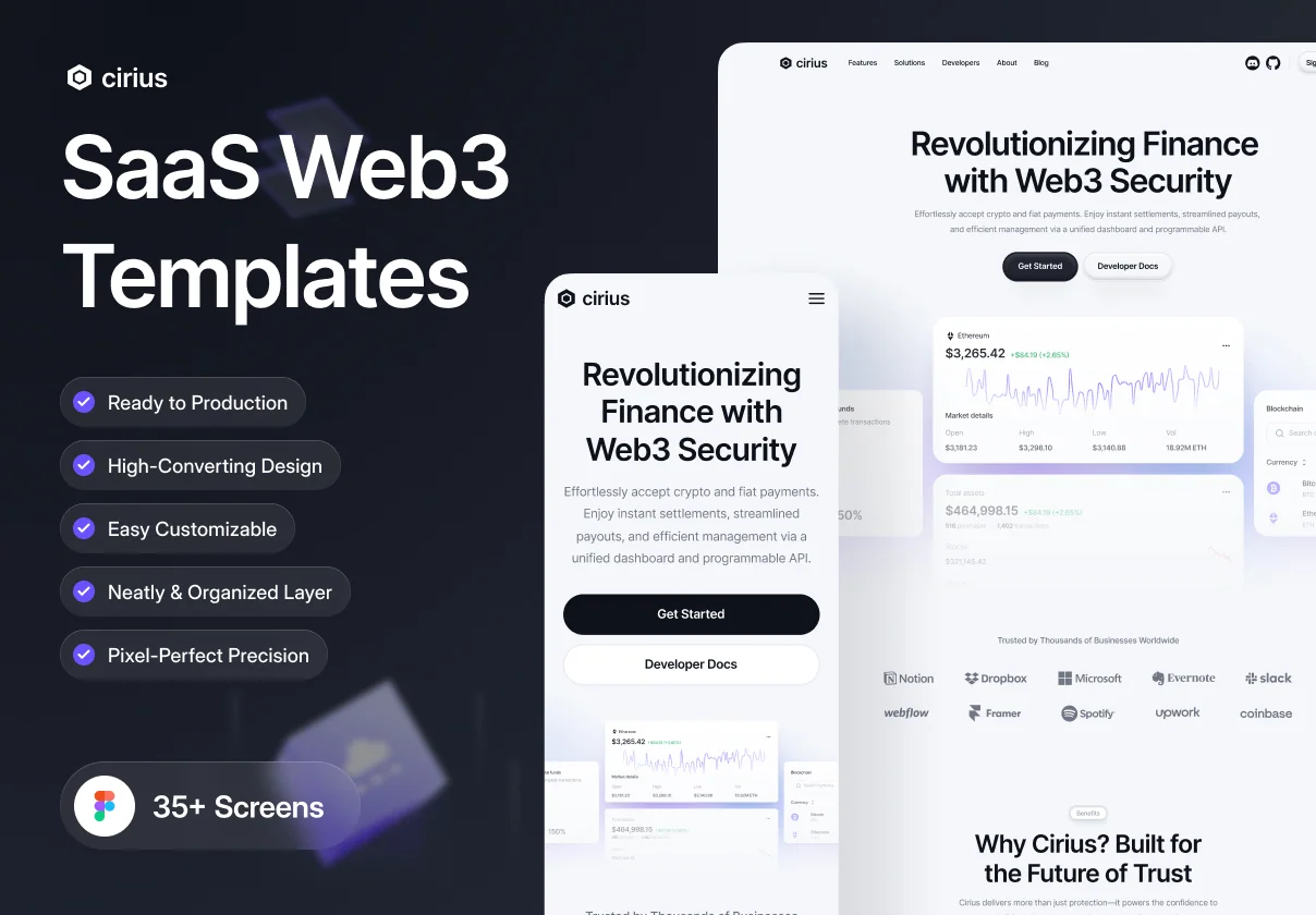 Cirius - SaaS Web3 Website Template