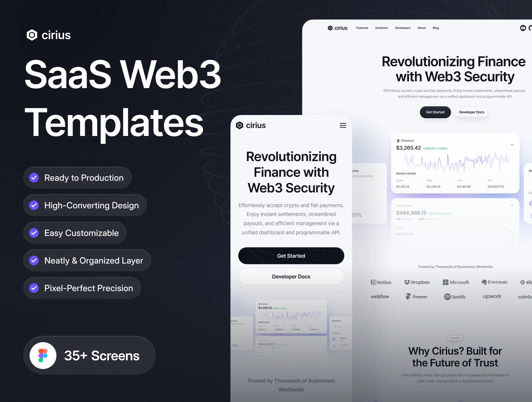 Cirius - SaaS Web3 Website Template