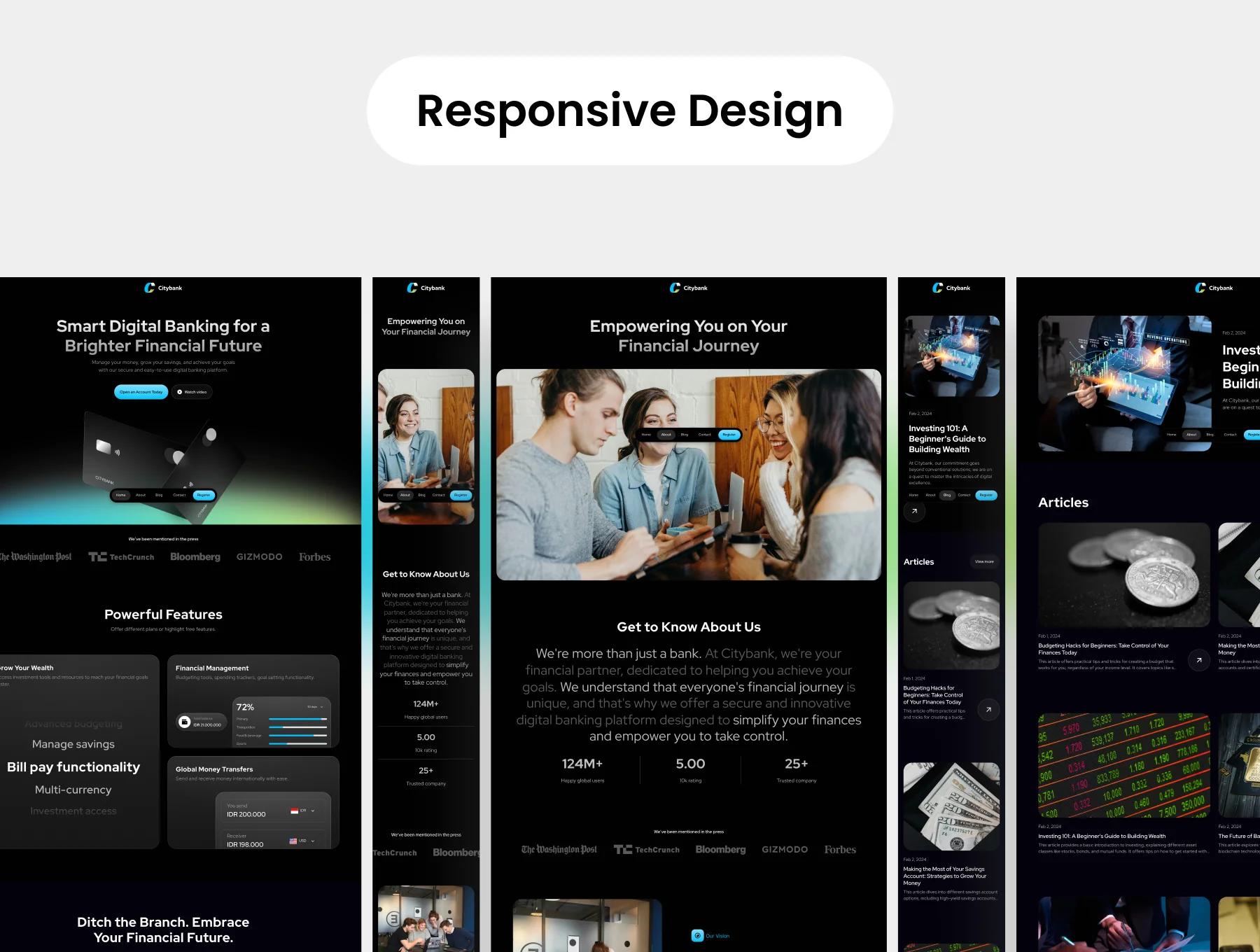 City Bank - Digital Banking Framer Template 3