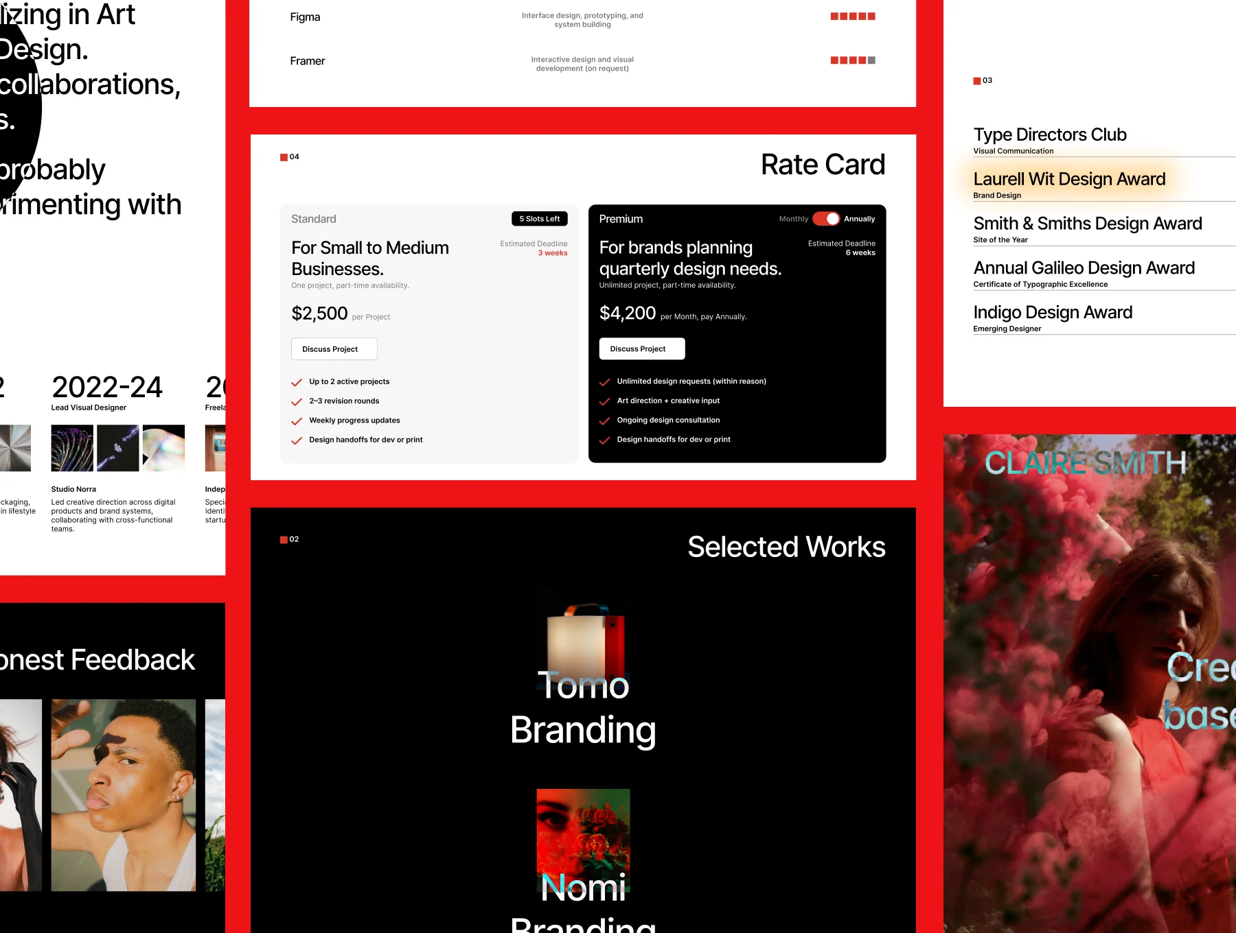 CLAIRE - Creative Portfolio Framer Template 2