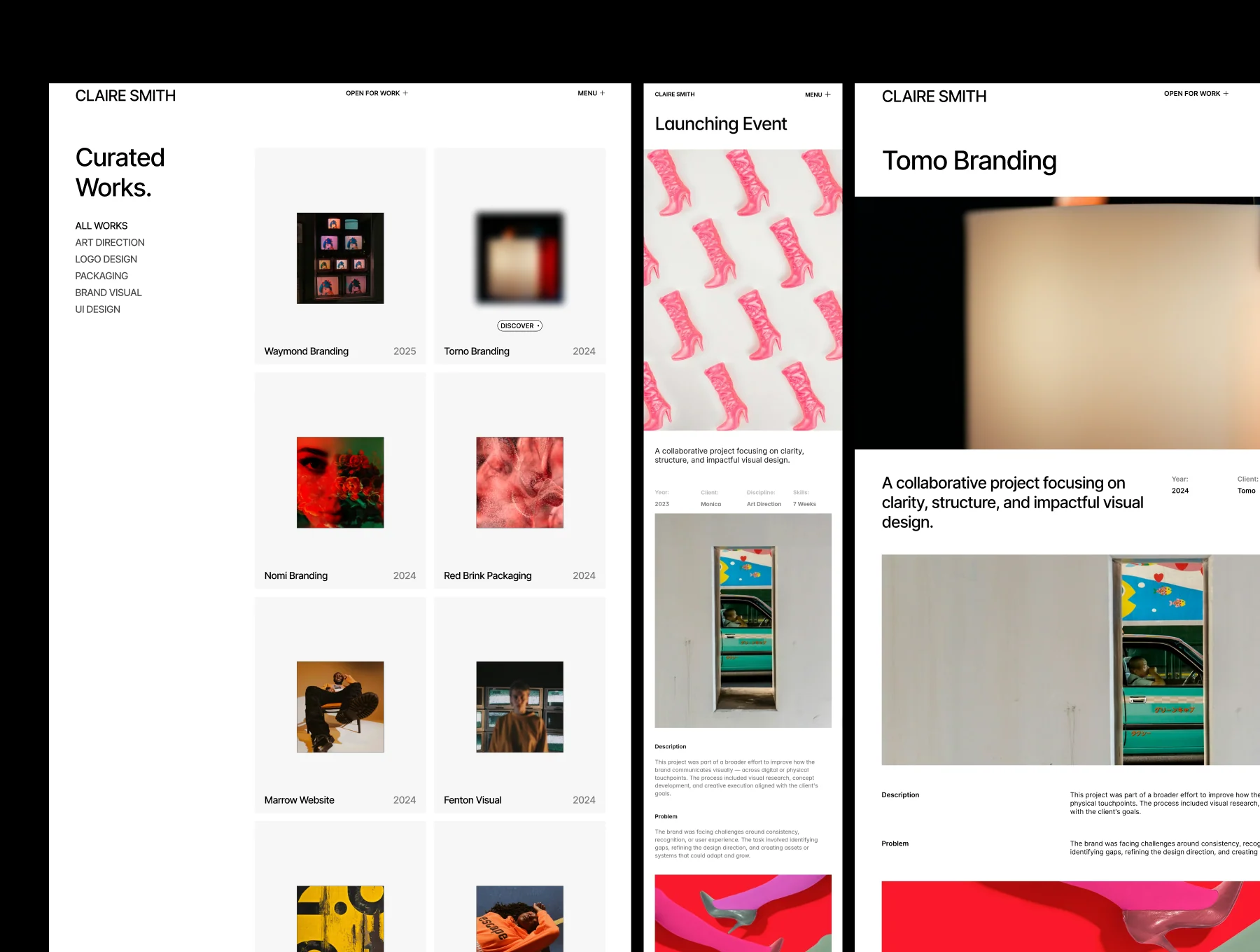 CLAIRE - Creative Portfolio Framer Template 4