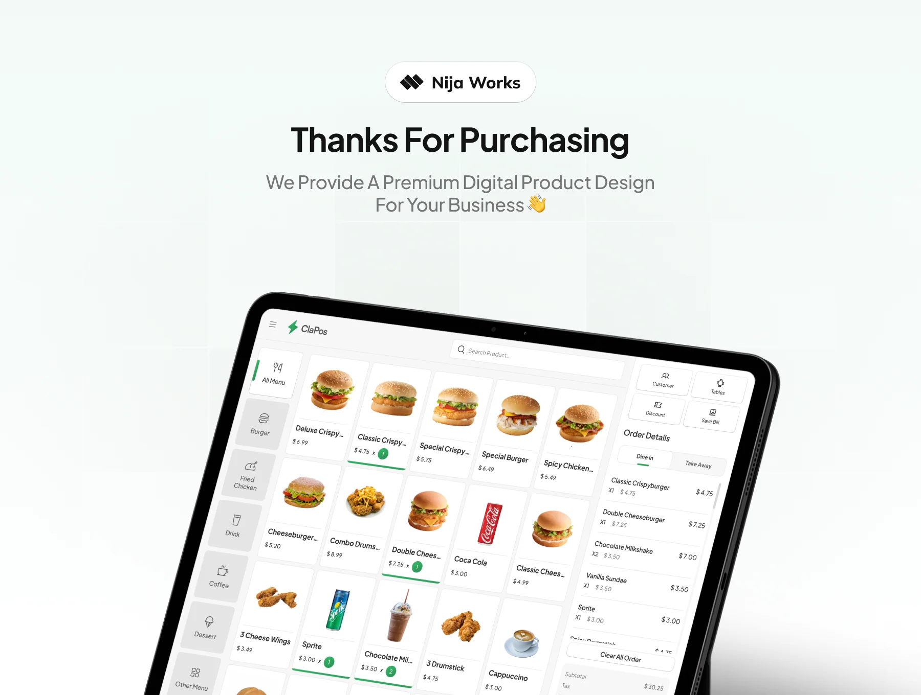 ClaPos - POS Restaurant UI KIT 6