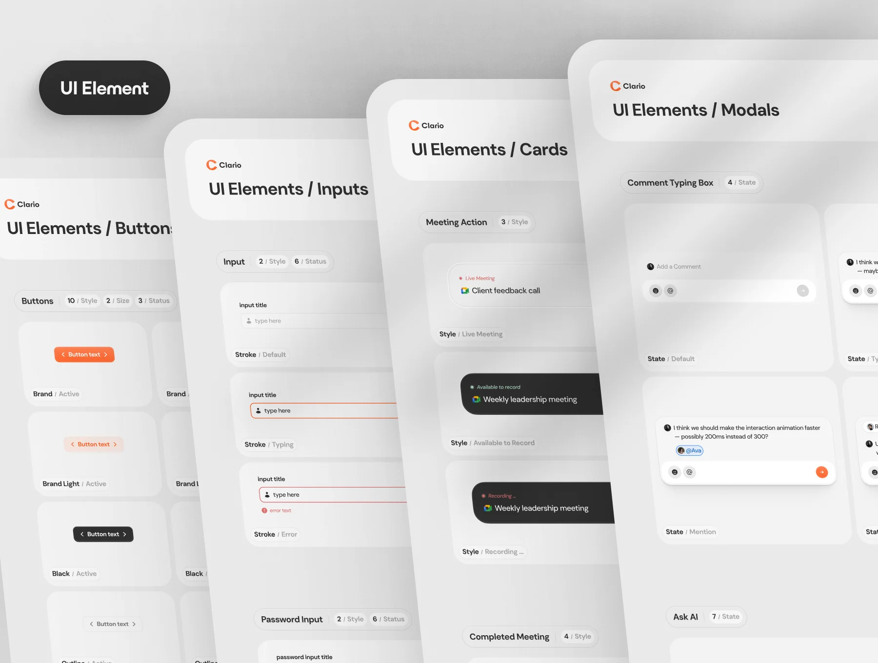 Clario AI - AI Note taker & Meeting Assistant UI Kit 4