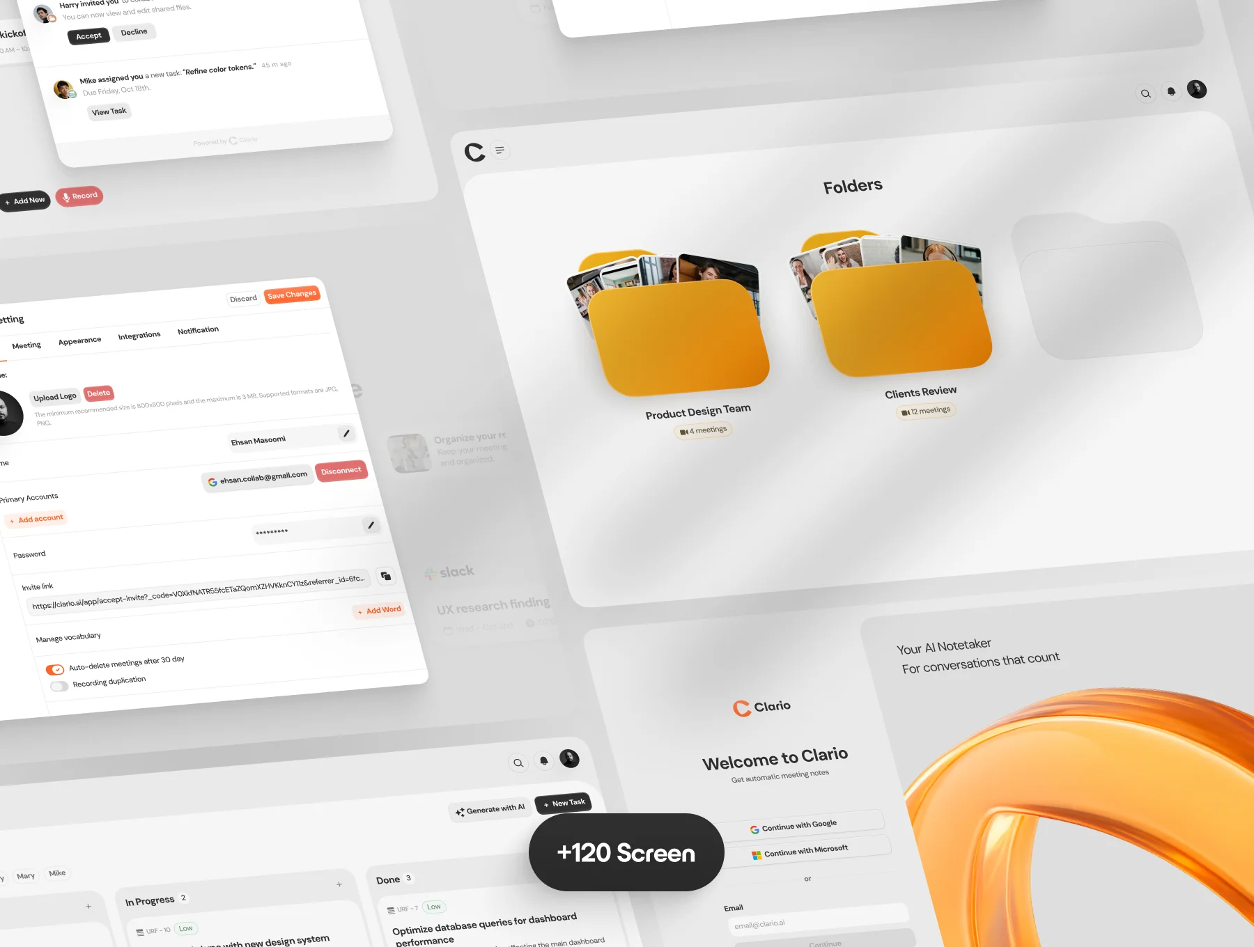 Clario AI - AI Note taker & Meeting Assistant UI Kit 6