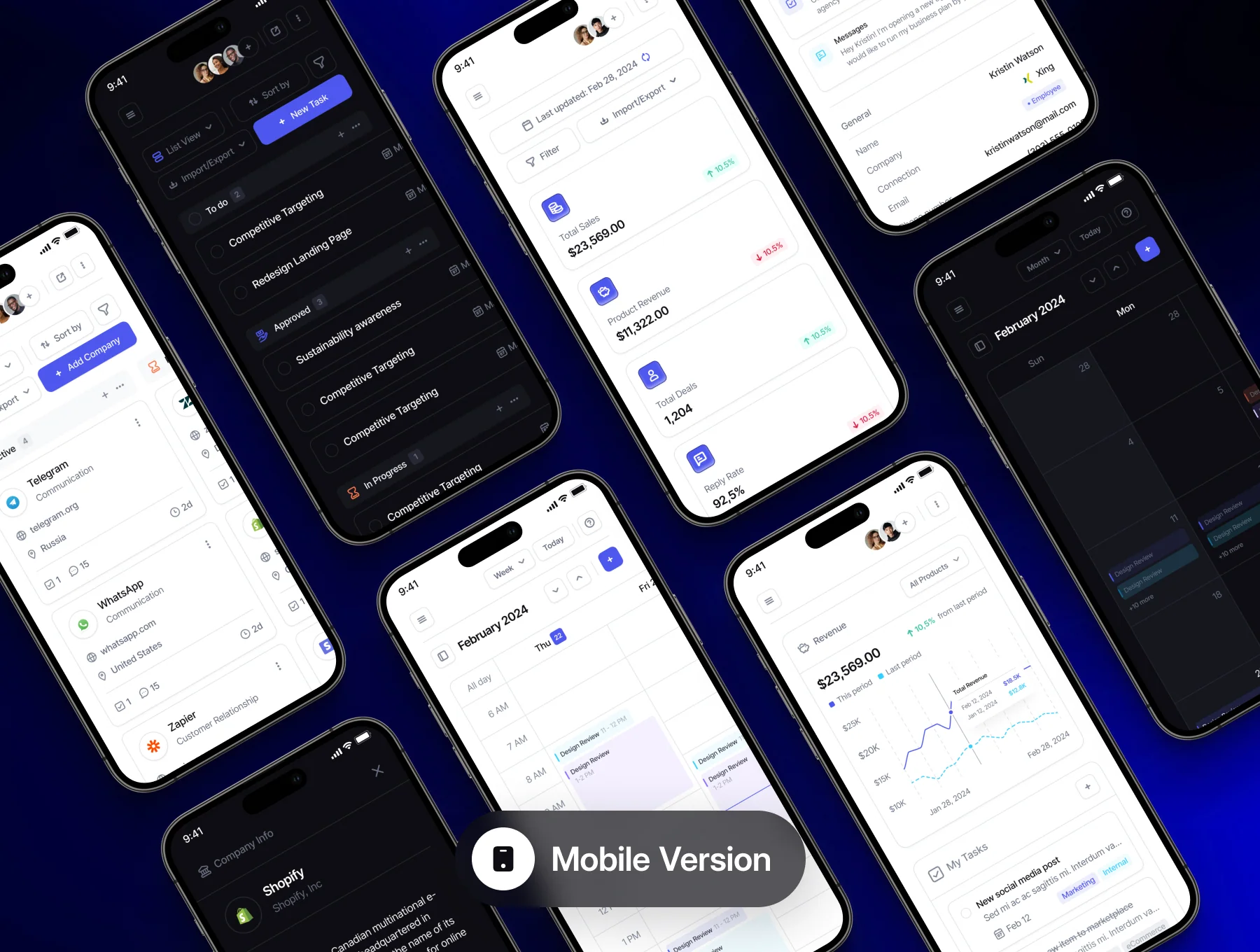 Clario - CRM Platform Dashboard UI Kit 6