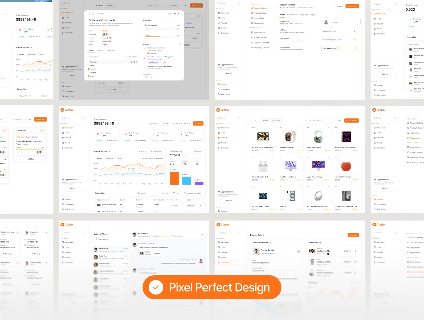 Clario - Sales CRM Platform Dashboard 4