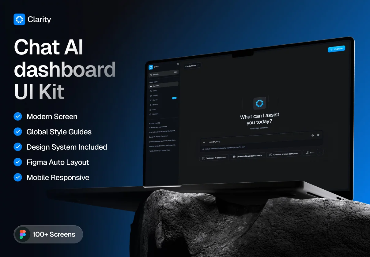 Clarity - Chat AI dashboard UI Kit