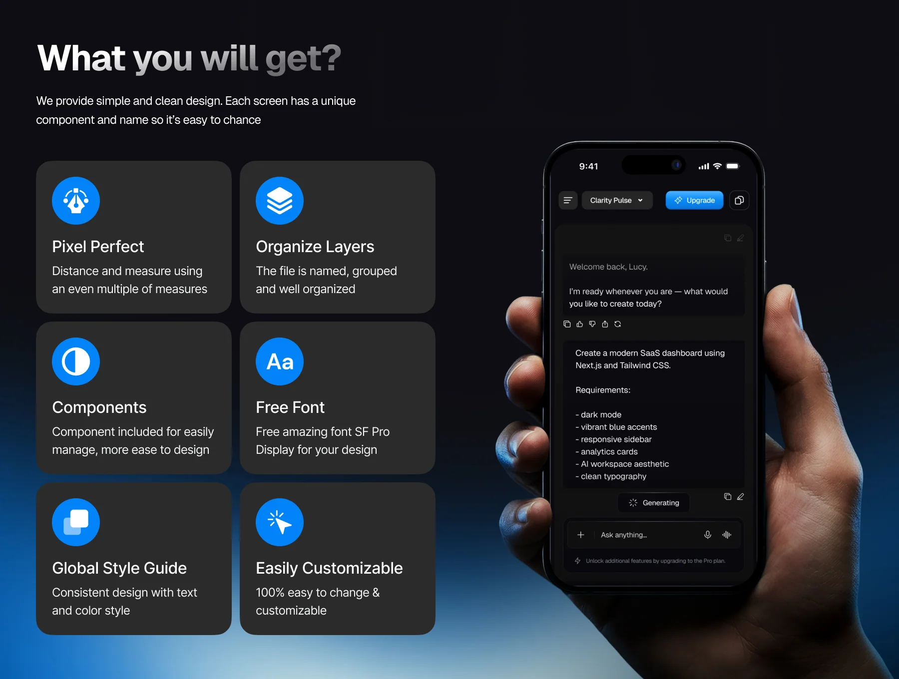 Clarity - Chat AI dashboard UI Kit 2