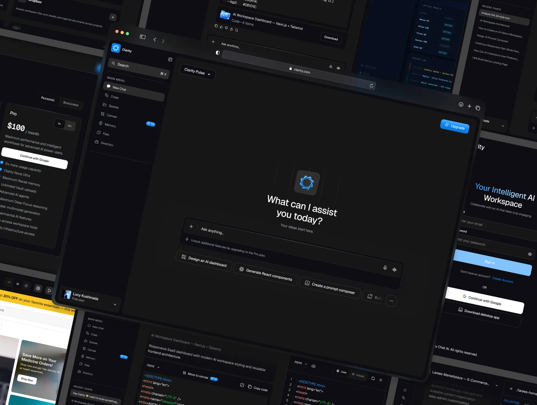 Clarity - Chat AI dashboard UI Kit 7