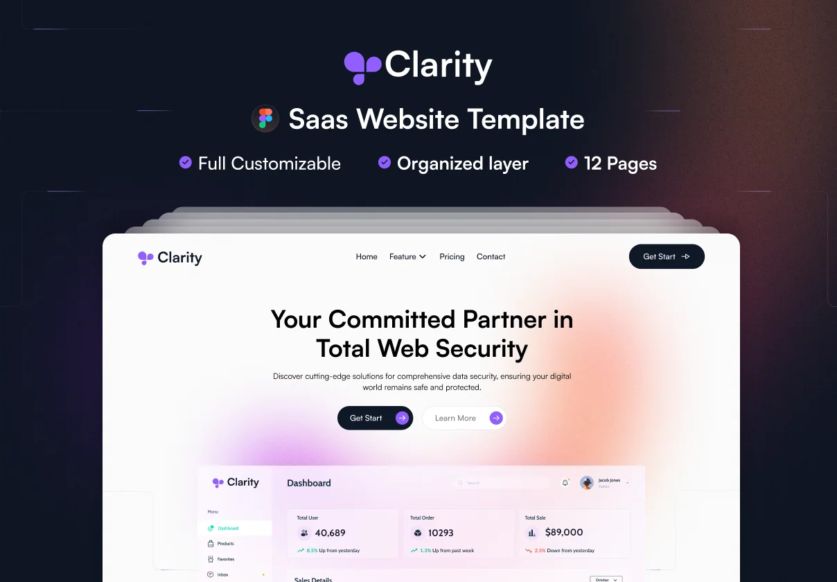 Clarity - SaaS Website Template