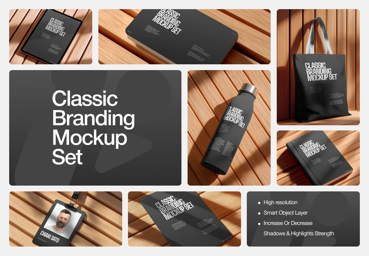 Classic Branding Mockup Set