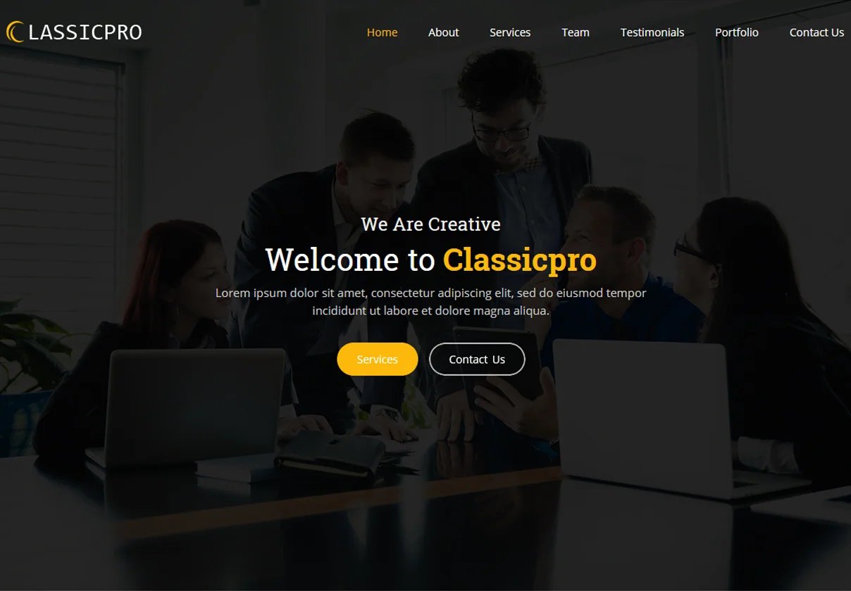 Classicpro - Responsive HTML5 one page Template