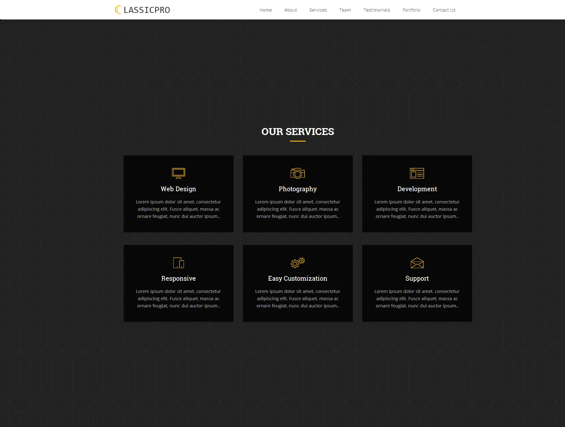 Classicpro - Responsive HTML5 one page Template 5