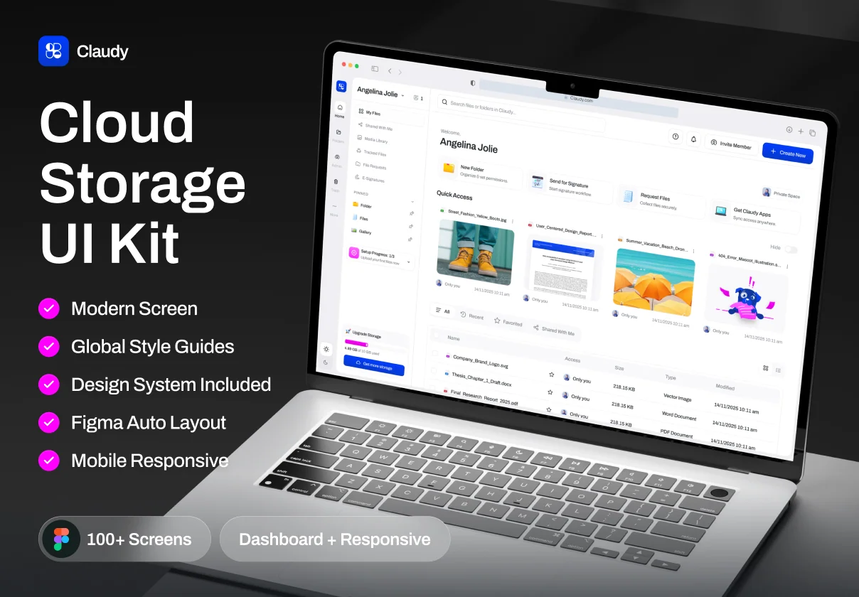 Claudy - Cloud Storage UI Kit