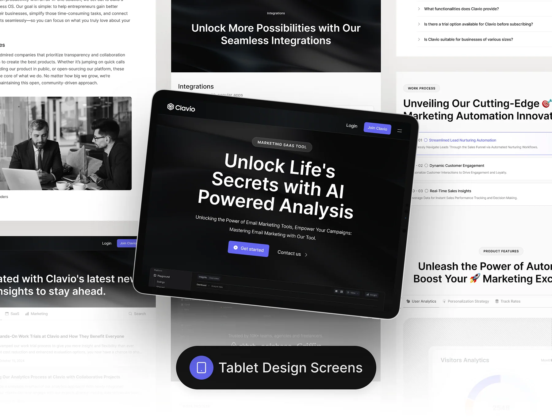 Clavio - SaaS Framer Template & UI Kit Design 6