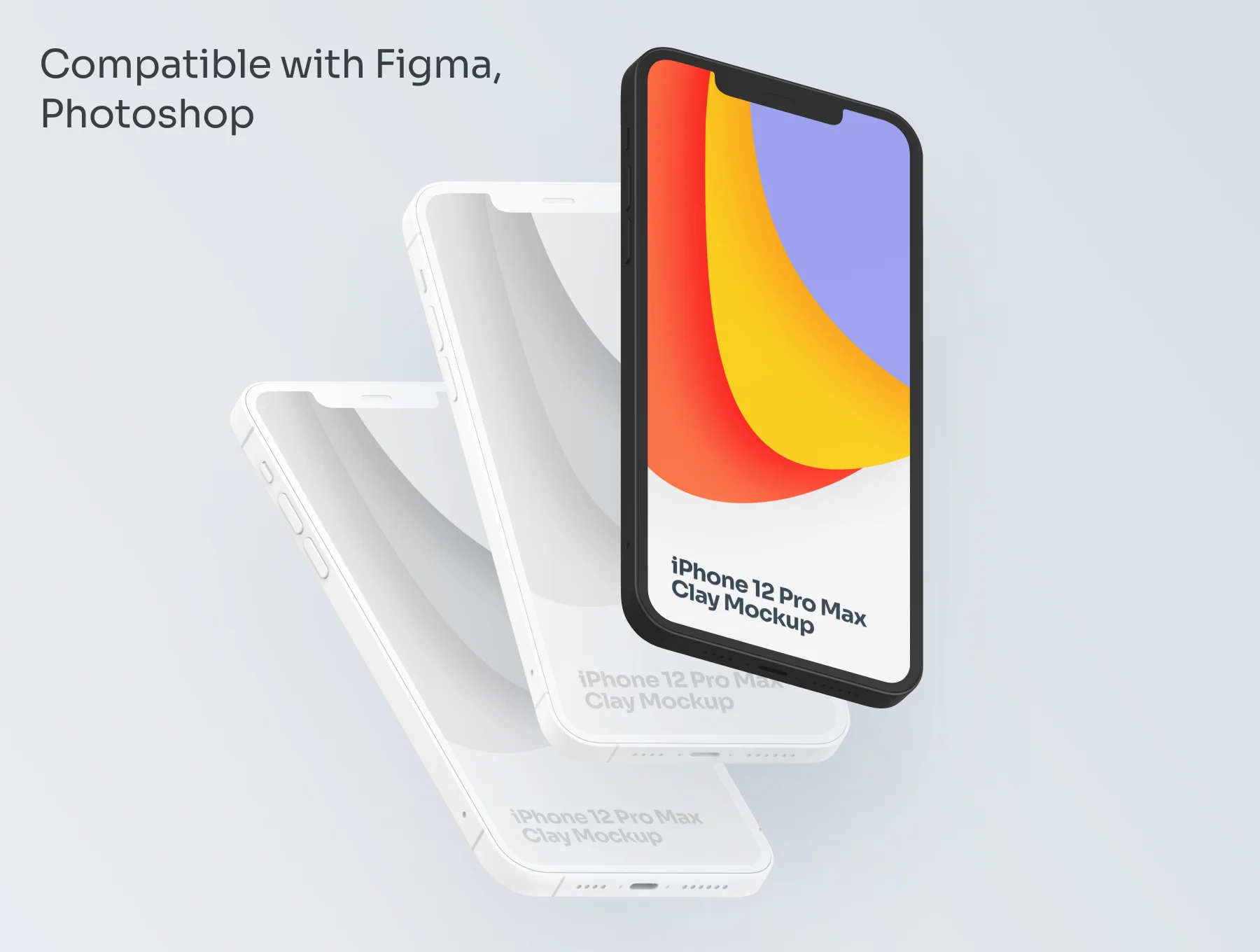 Clay iPhone 12 Pro Max Mockups 5