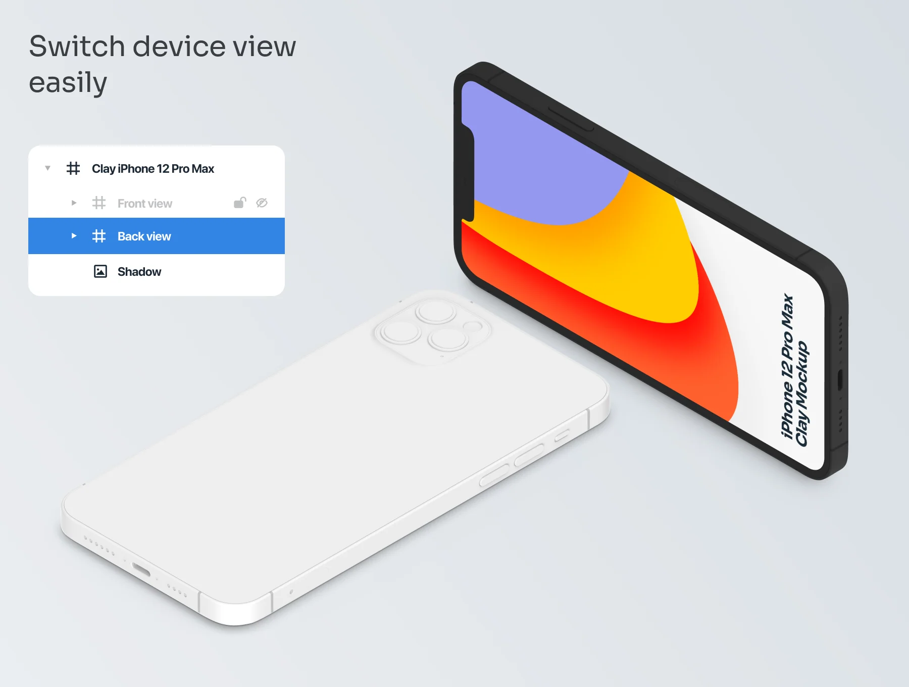 Clay iPhone 12 Pro Max Mockups 7