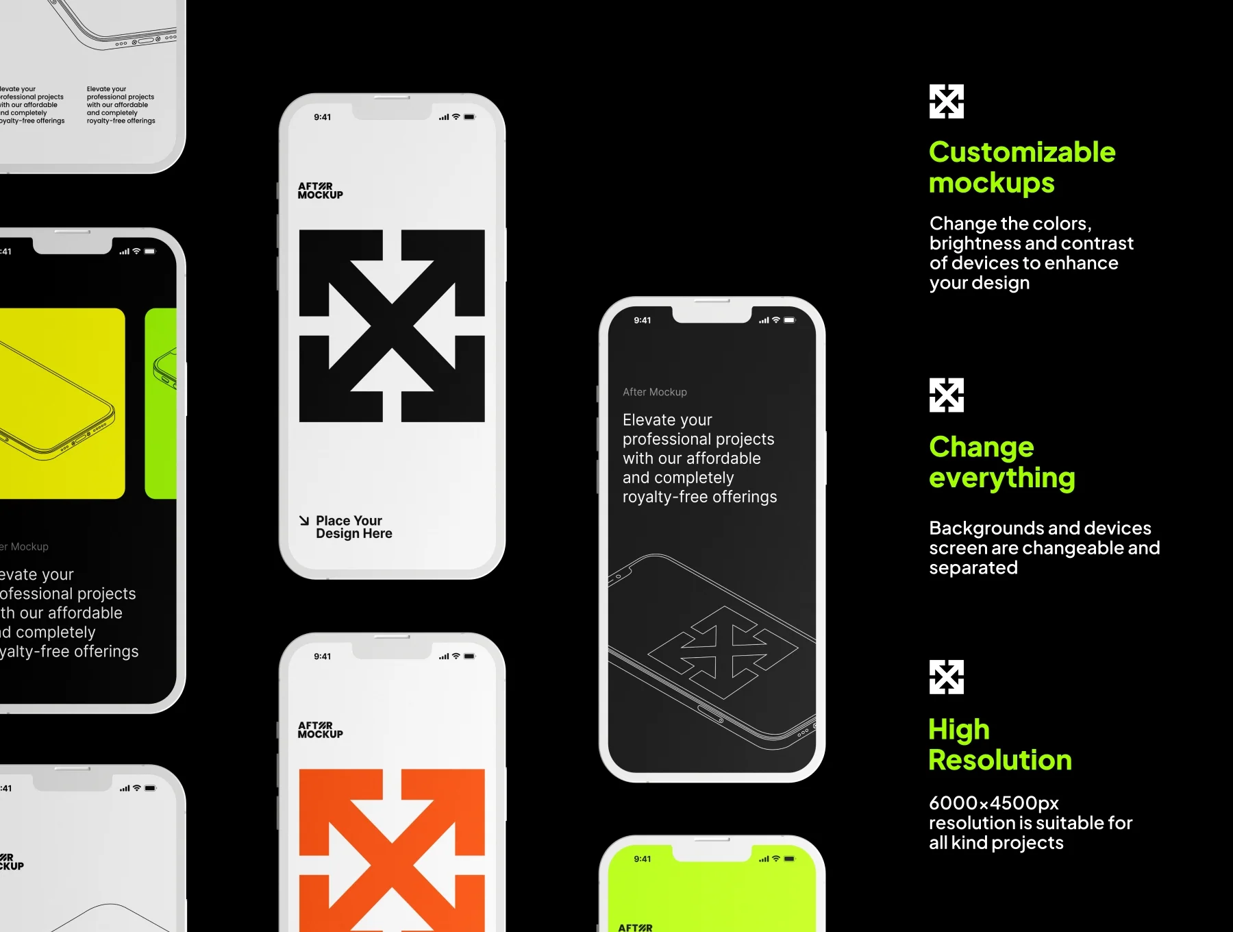 Bundle Clay iPhone Mockups 2