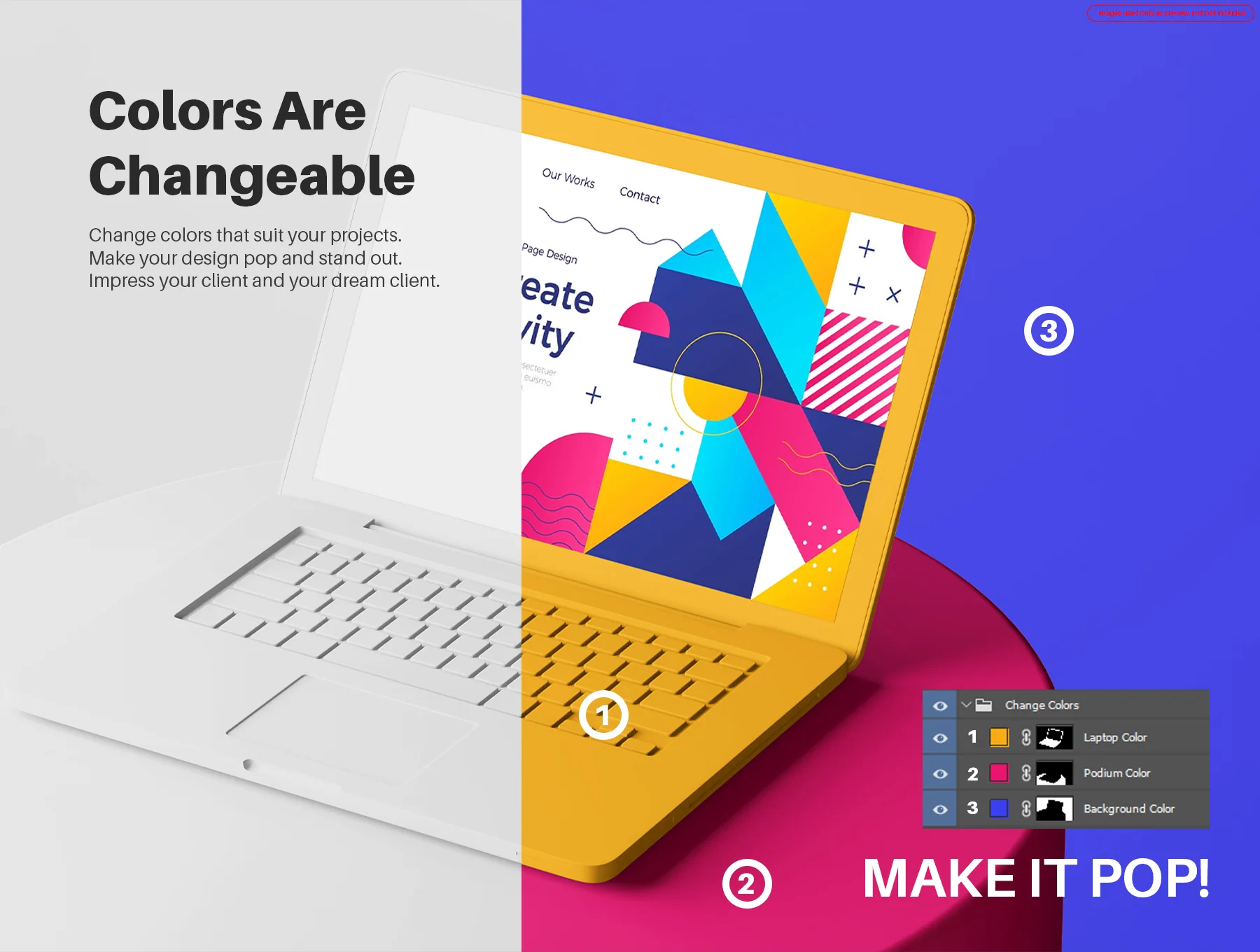 Clay Matte Macbook Laptop Device Mockup Set 4