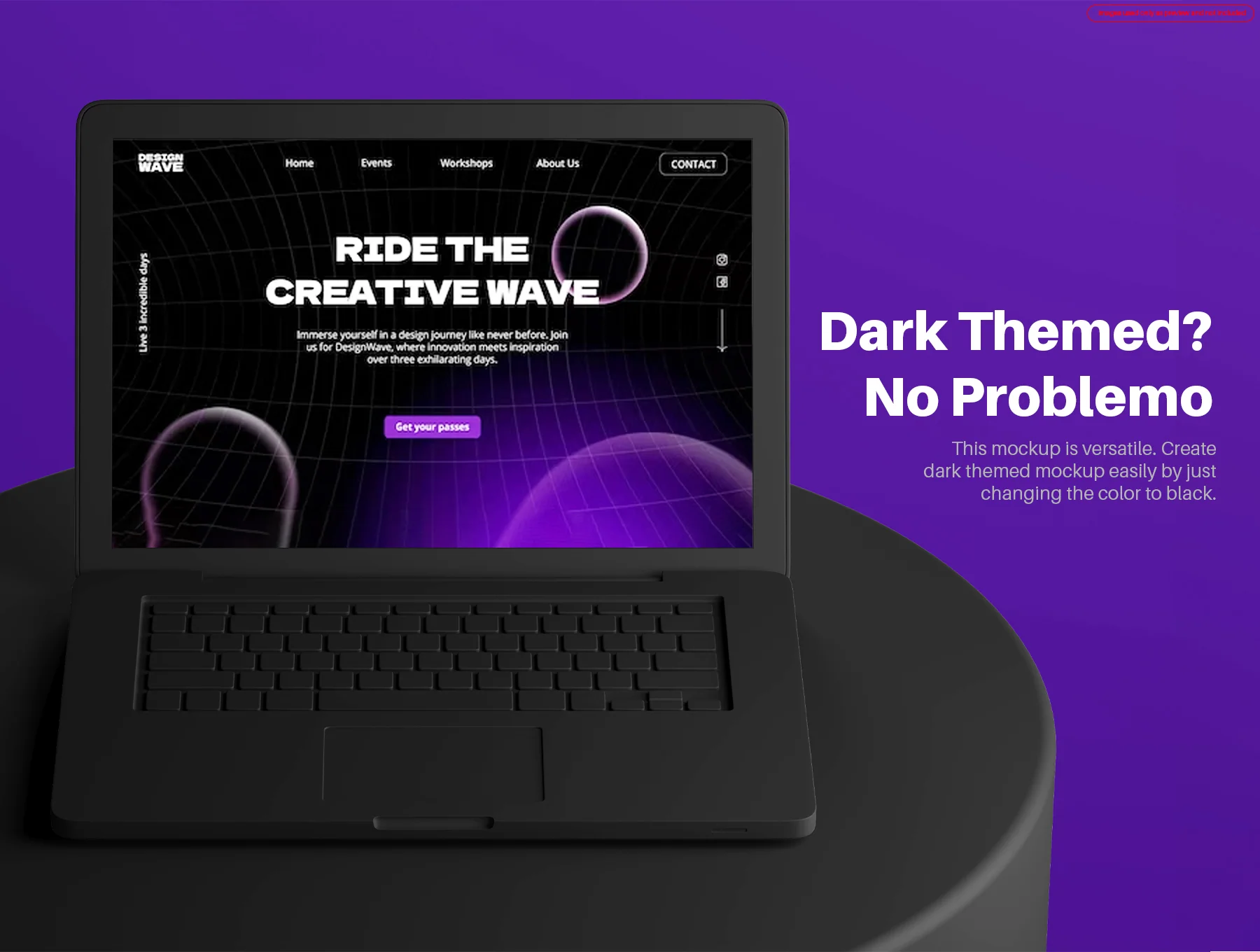 Clay Matte Macbook Laptop Device Mockup Set 5
