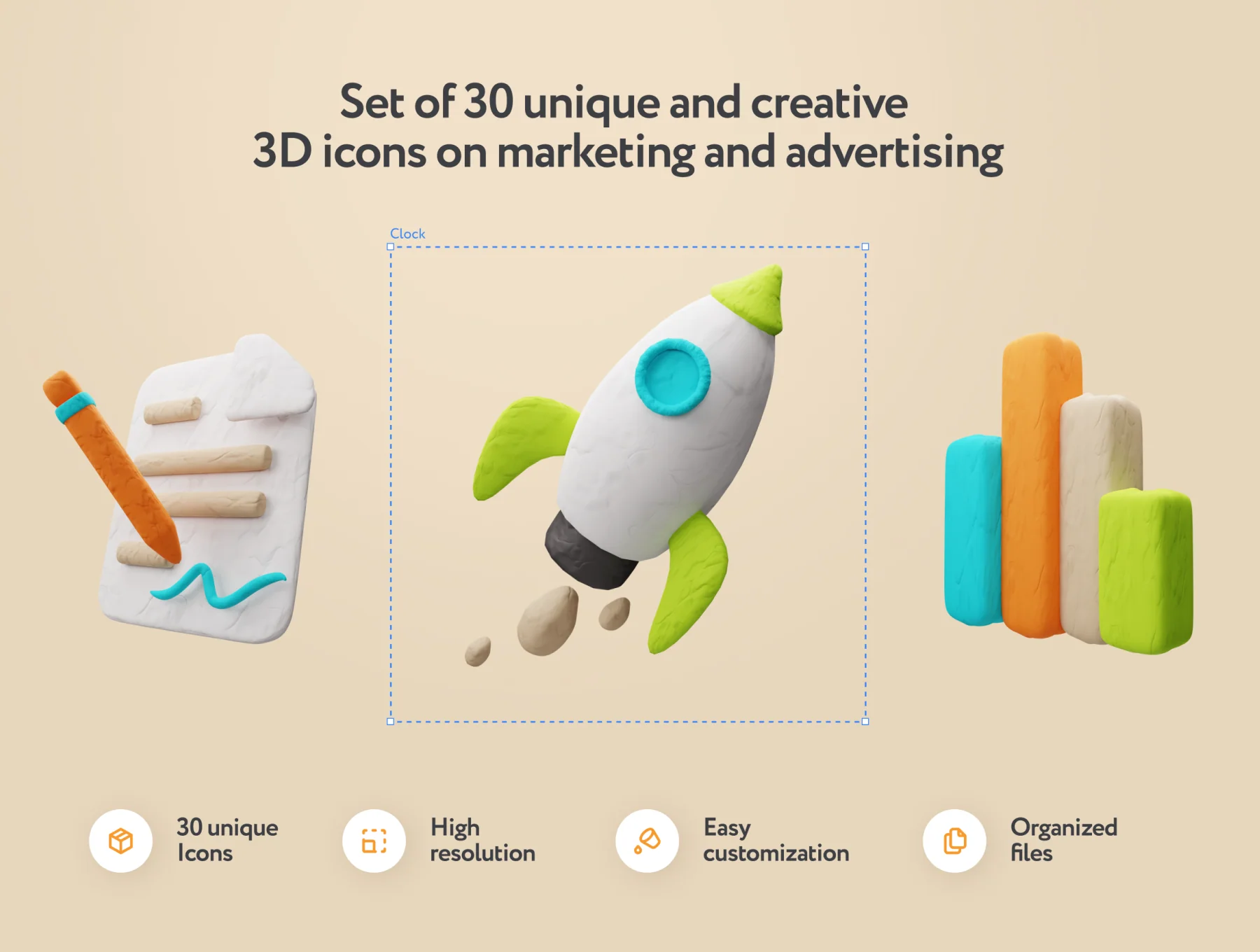 Clayfy Marketing 3D Icons 2