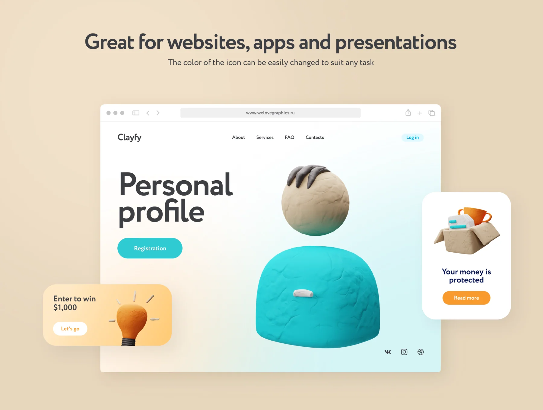 Clayfy Marketing 3D Icons 4