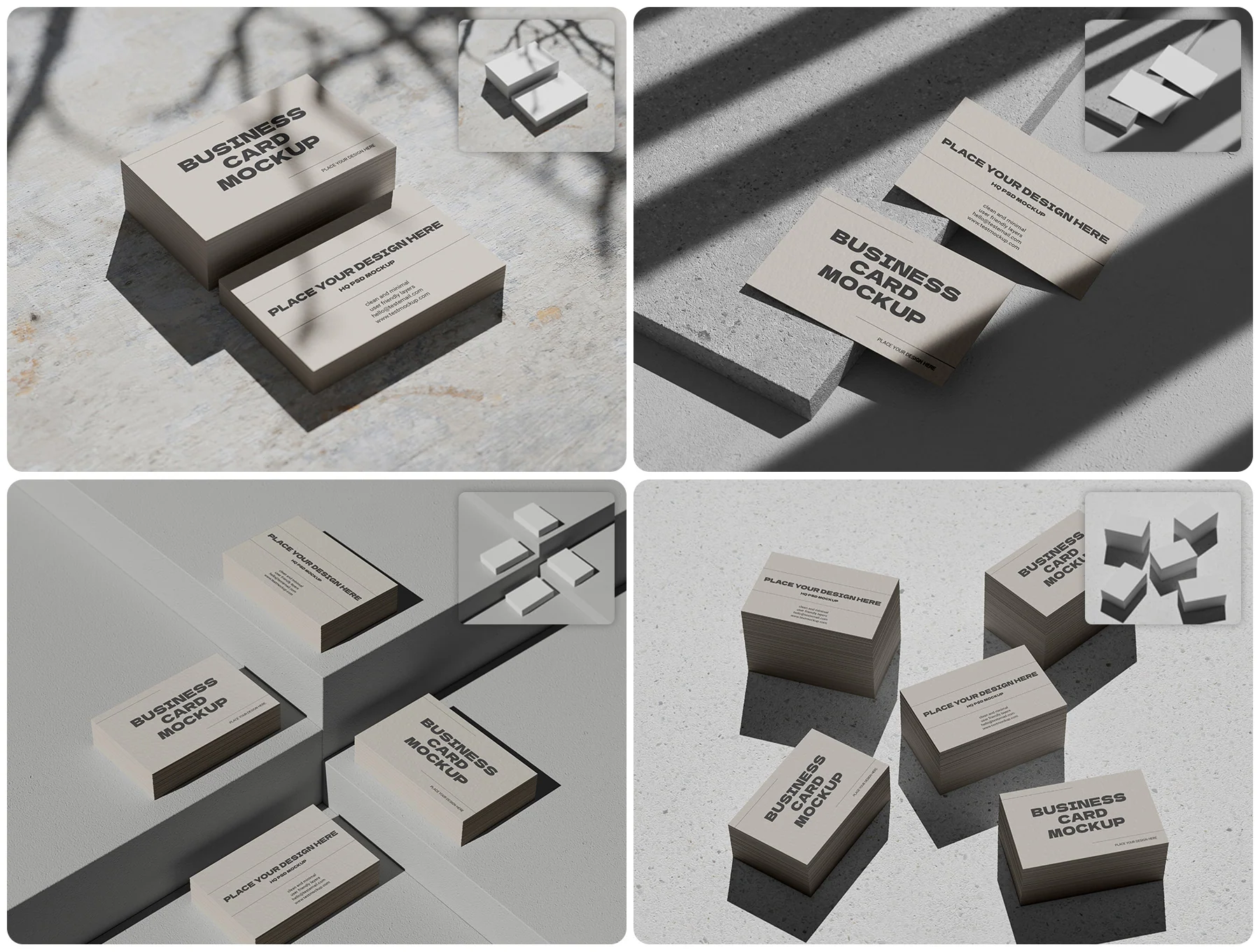 Clean and Minimal Business Card Mockups 2