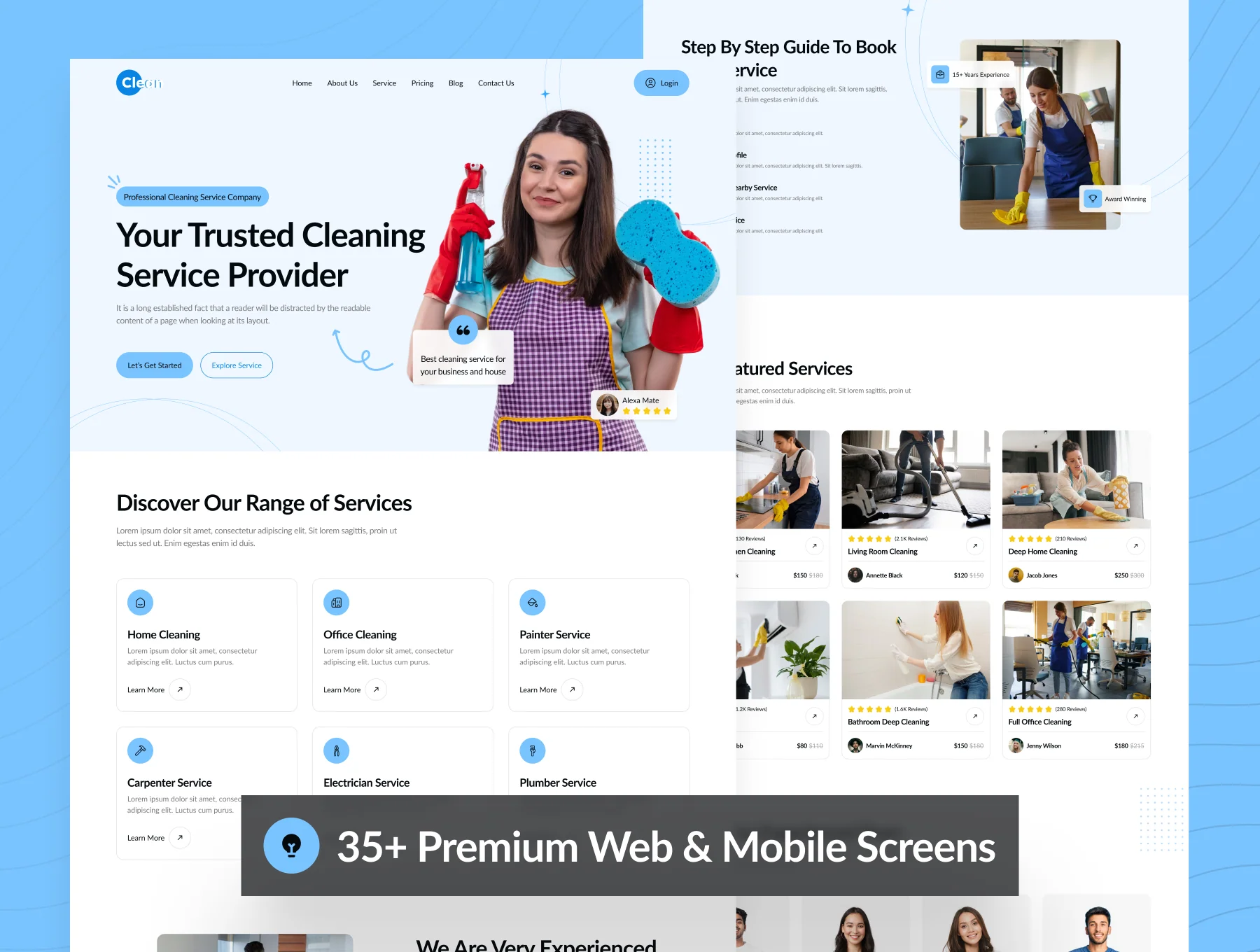 Clean - Cleaning Service Website UI Kit 5