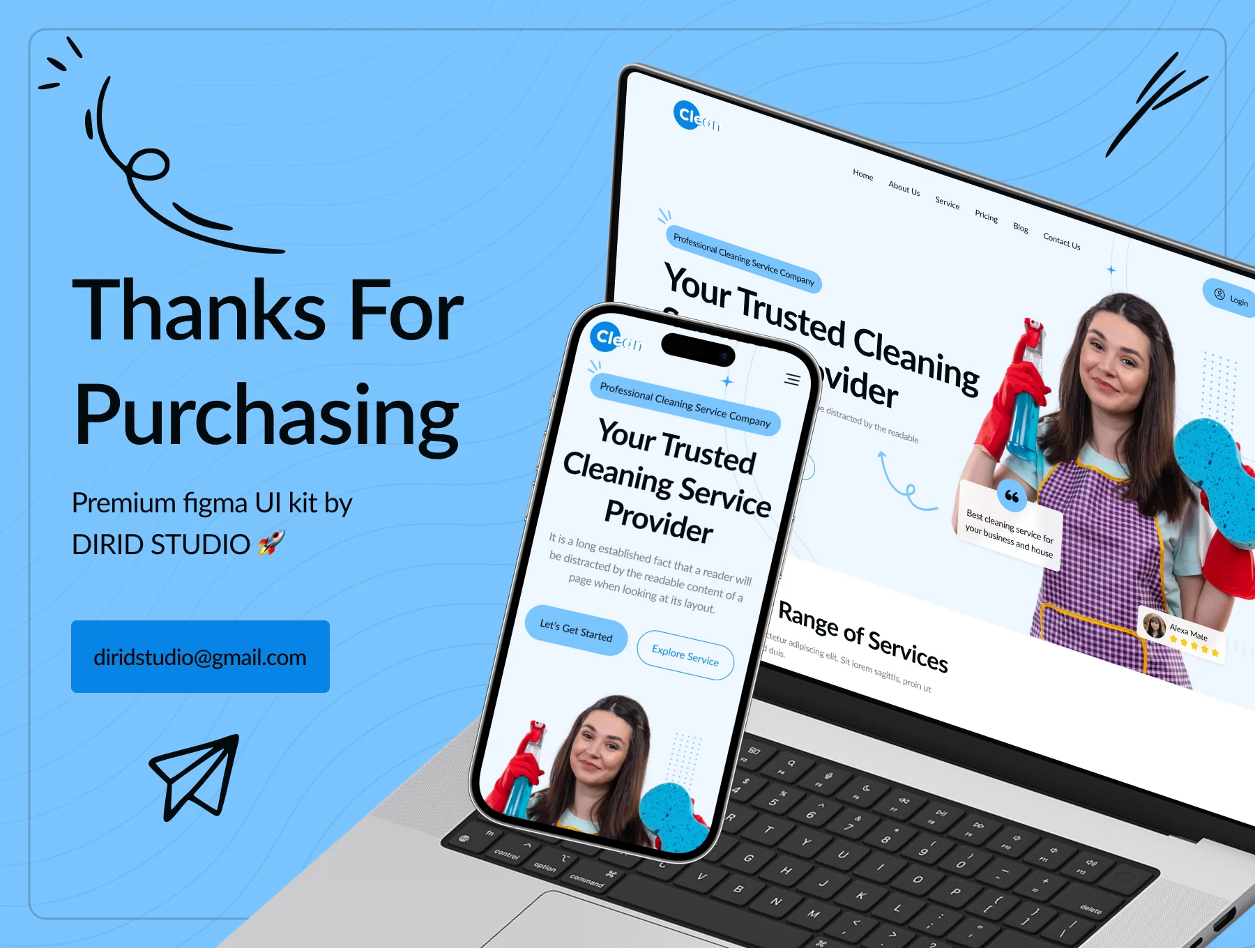 Clean - Cleaning Service Website UI Kit 8