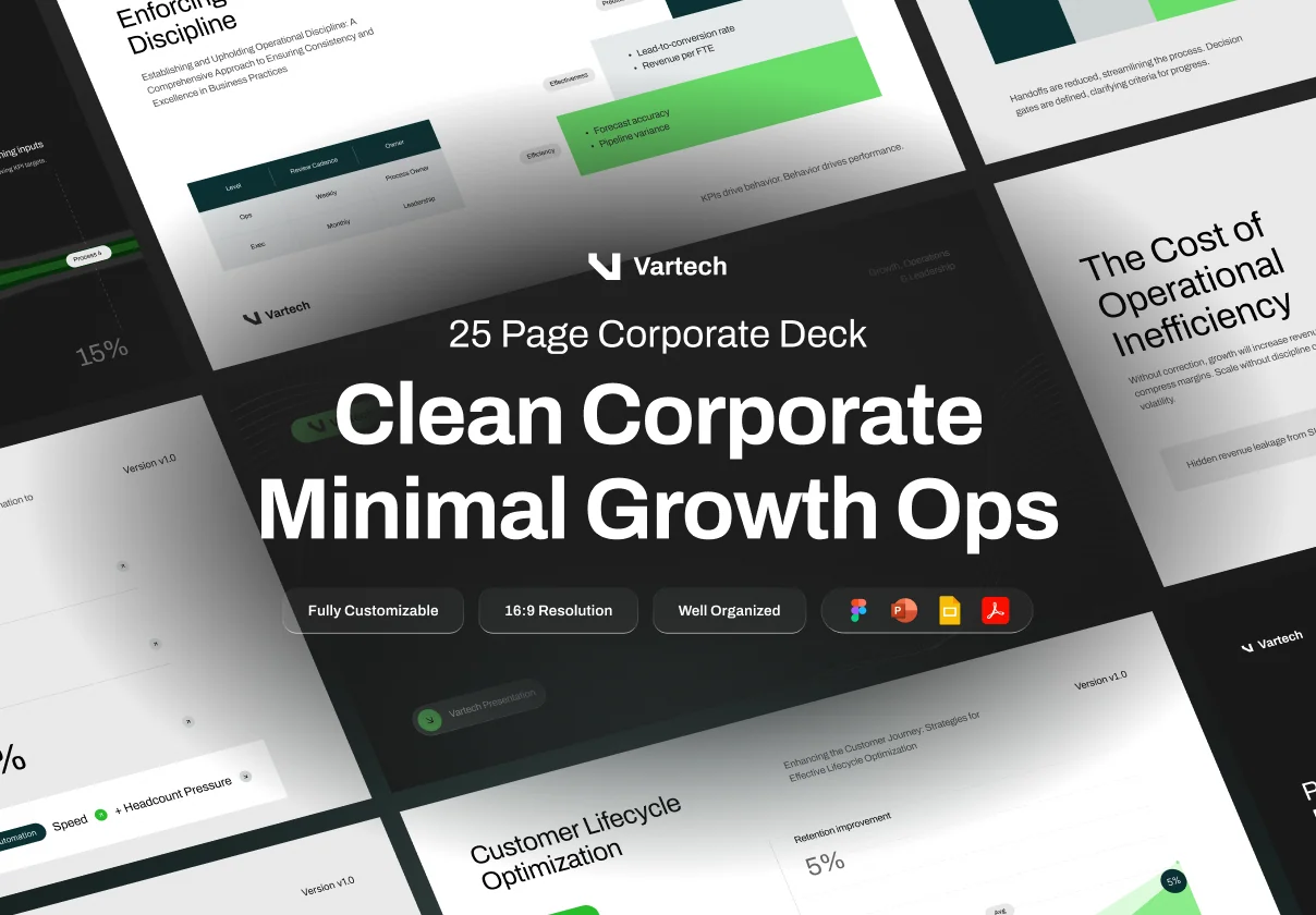 Clean Corporate Minimal Growth Ops Deck - Vartech