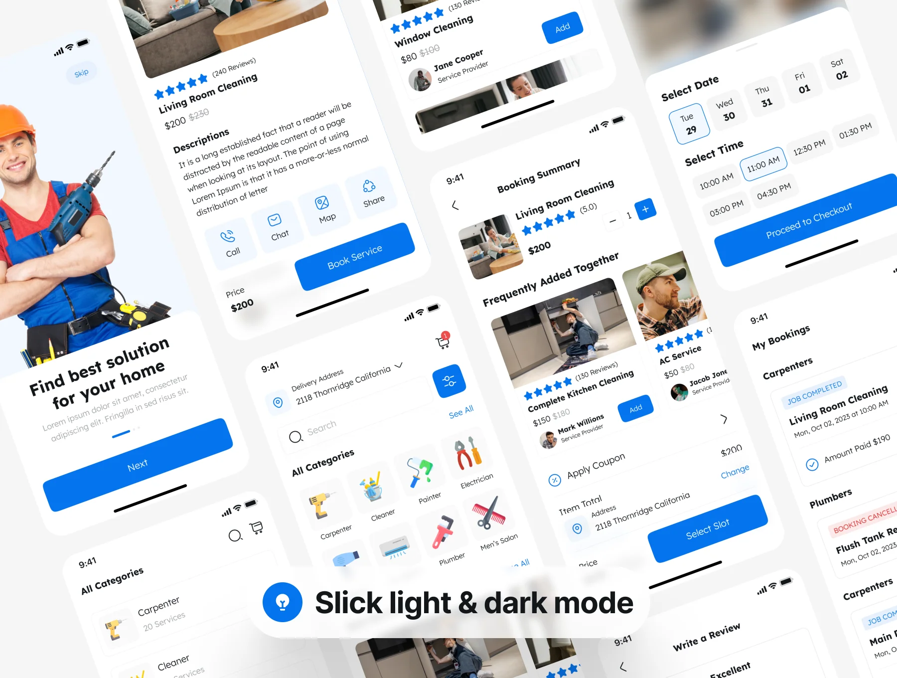 Clean - Home Service App UI Kit 6