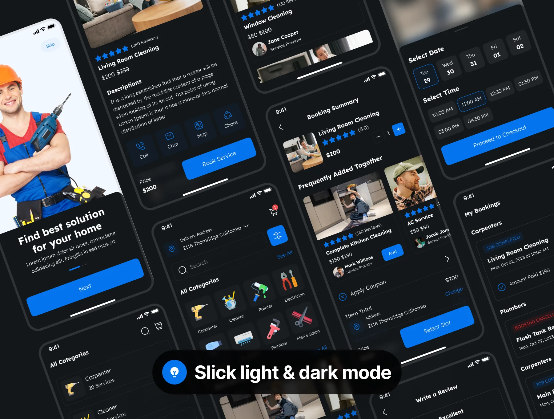 Clean - Home Service App UI Kit 7