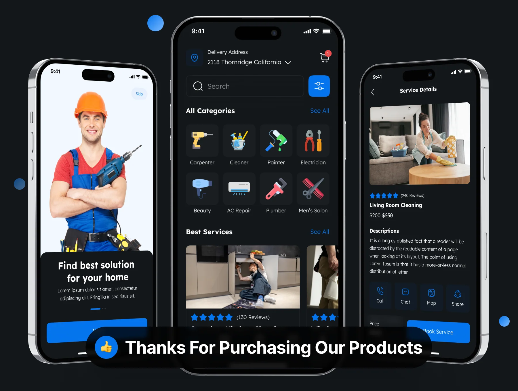 Clean - Home Service App UI Kit 8