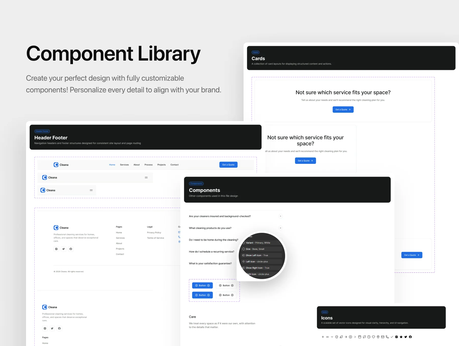 Cleaning Services Landing Page UI Kit – Cleana 4