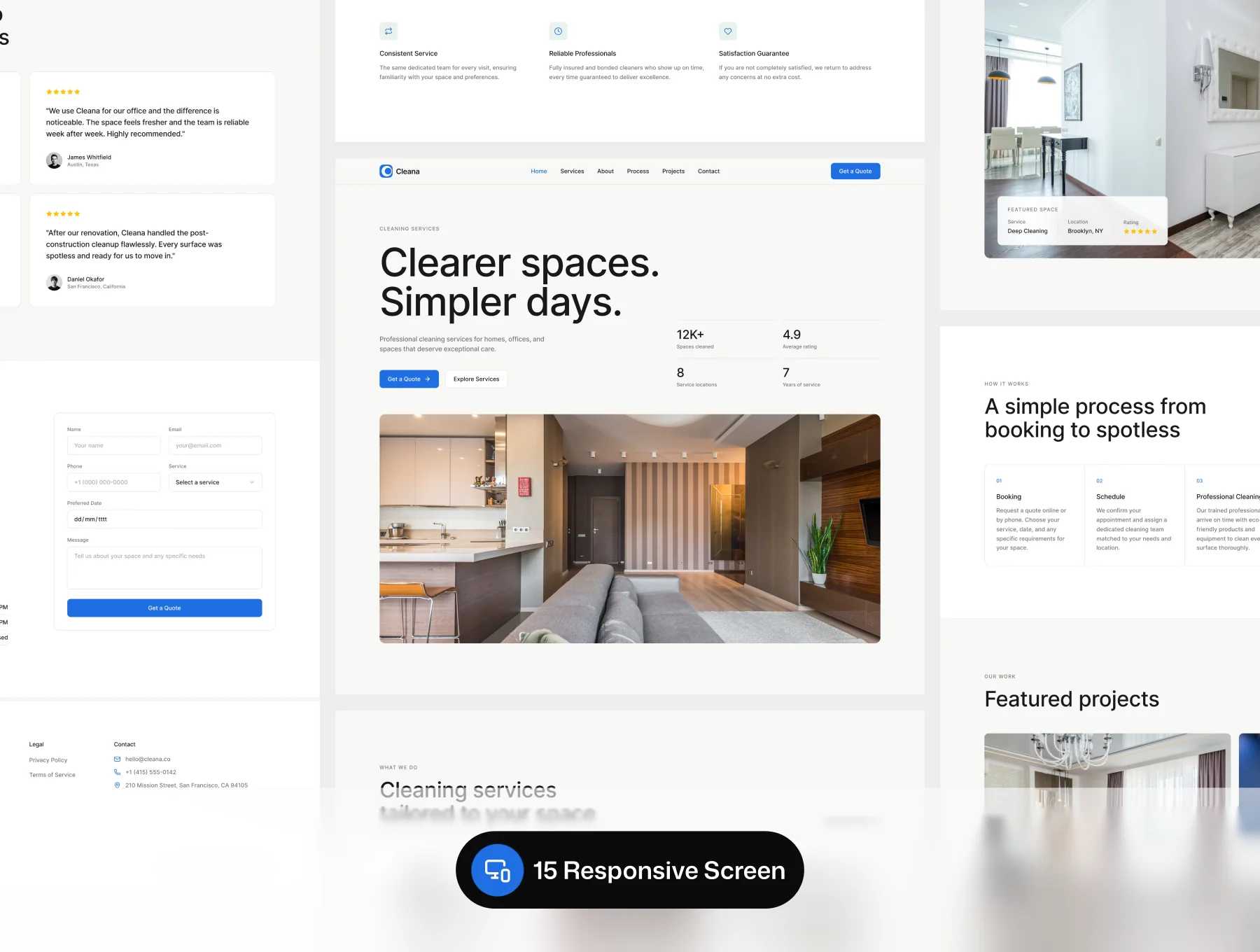 Cleaning Services Landing Page UI Kit – Cleana 5