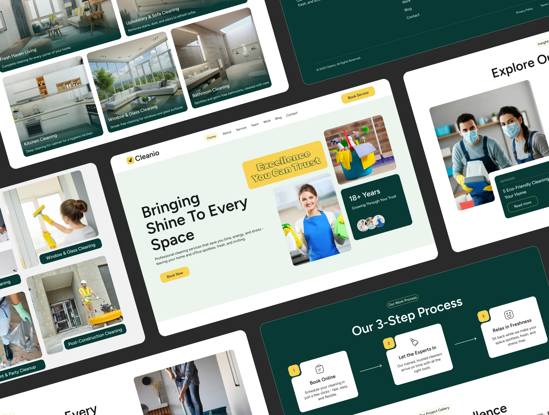 Cleanio - Home Service Website Template UI Kit 3