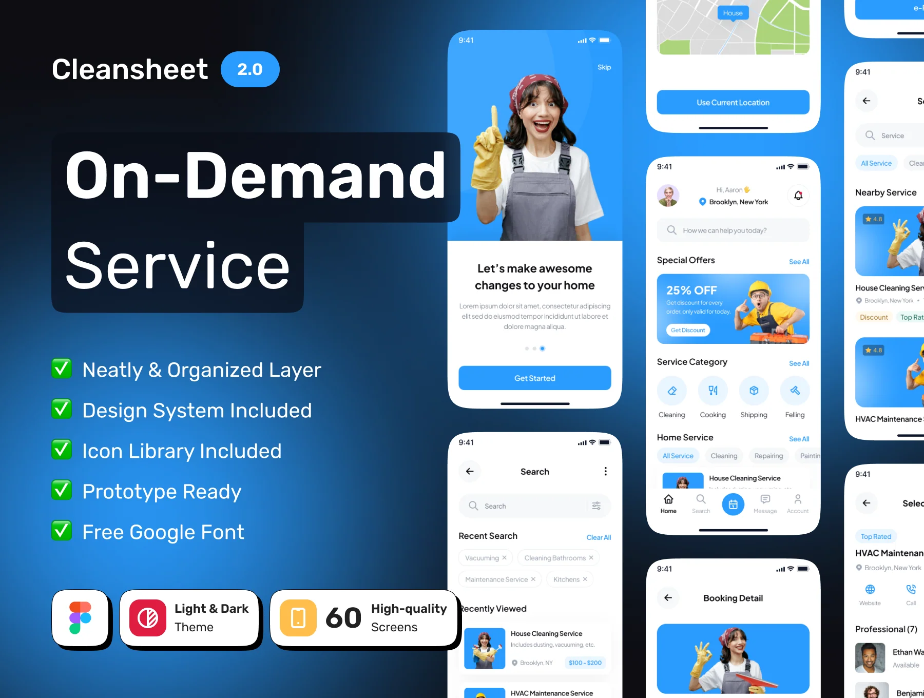 CLEANSHEET - OnDemand Service Business App UI Kit