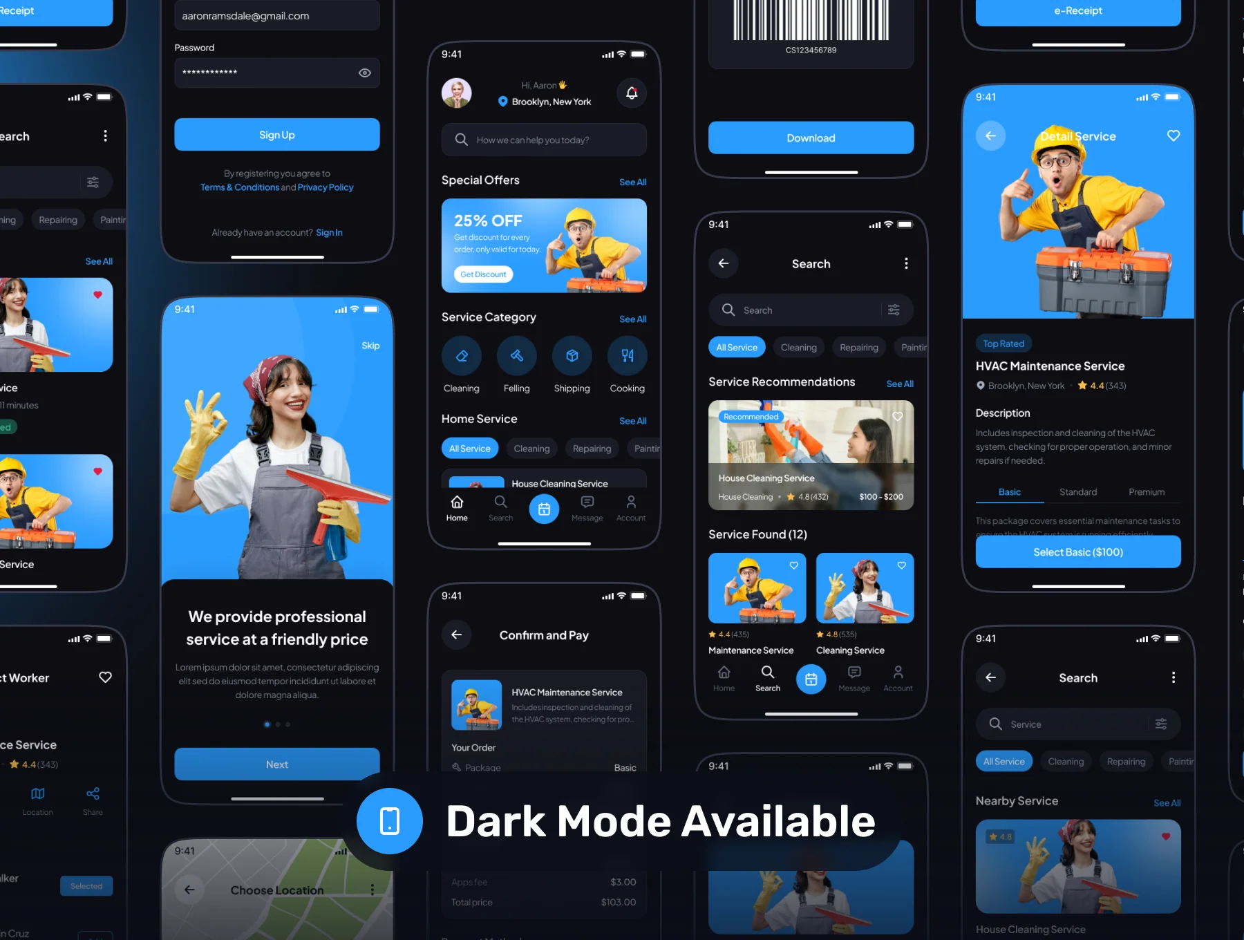 CLEANSHEET - OnDemand Service Business App UI Kit 2