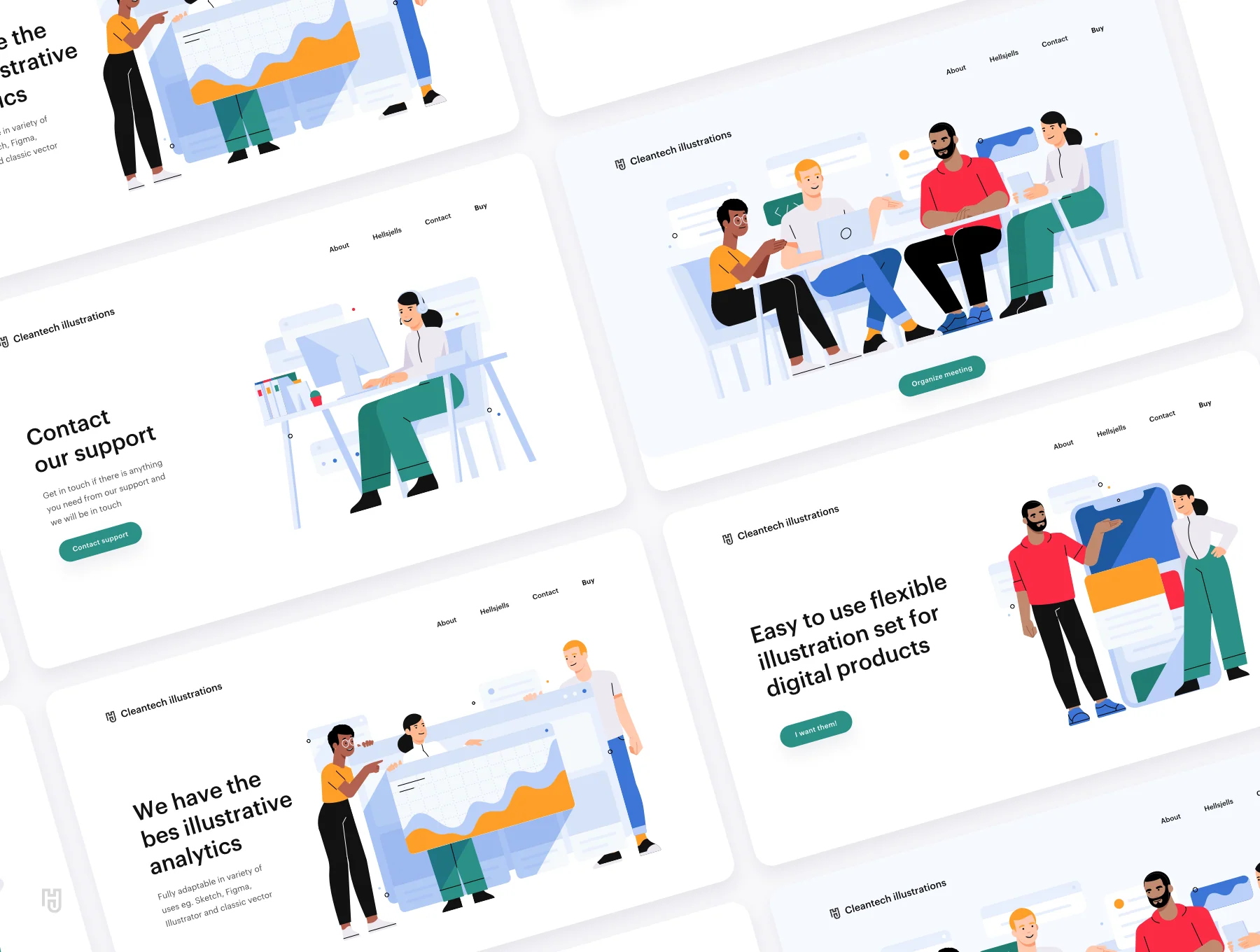 Clean Technology Character & Scene illustrations 5